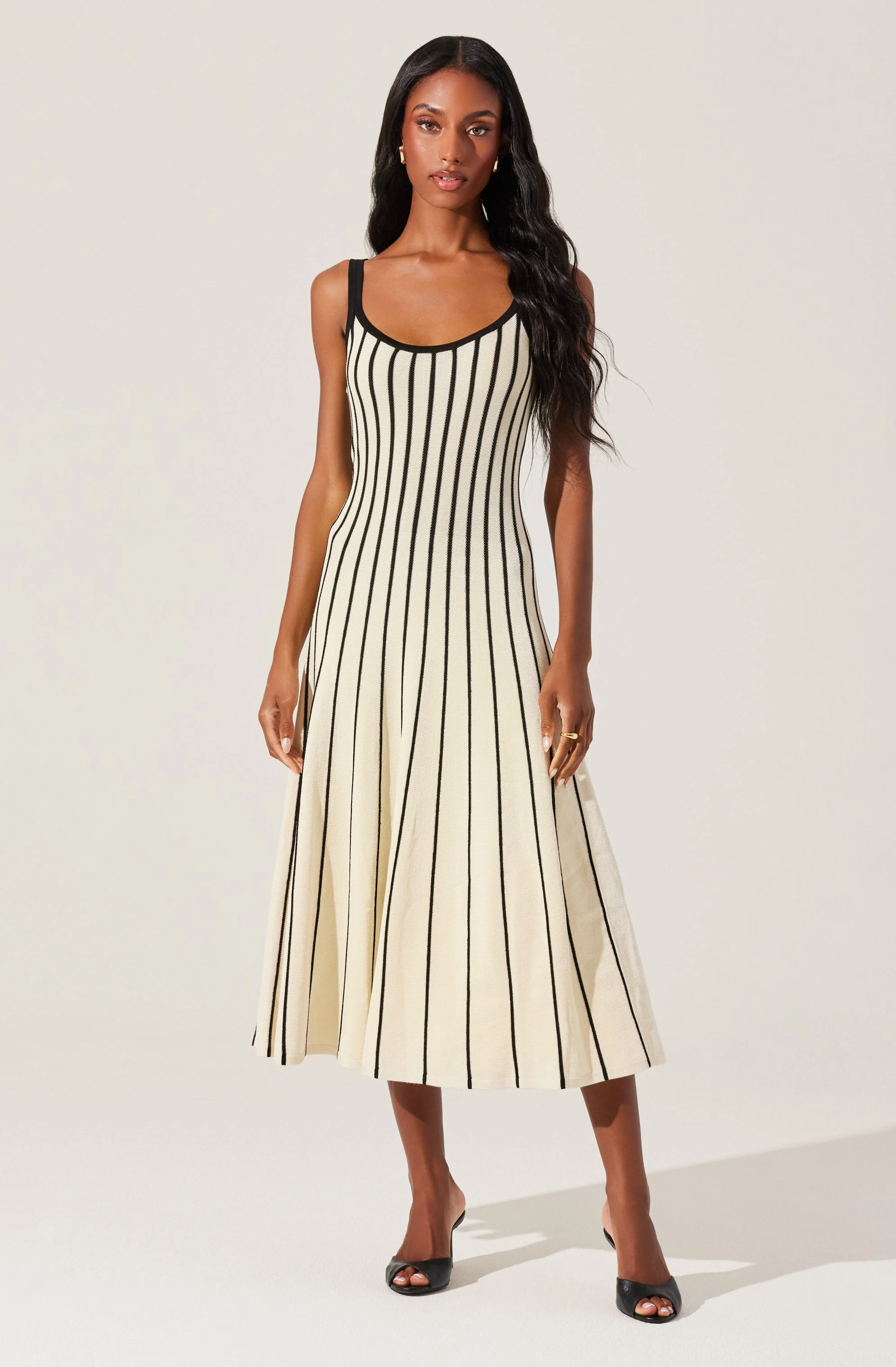 Irecia Stripe Sweater Midi Dress