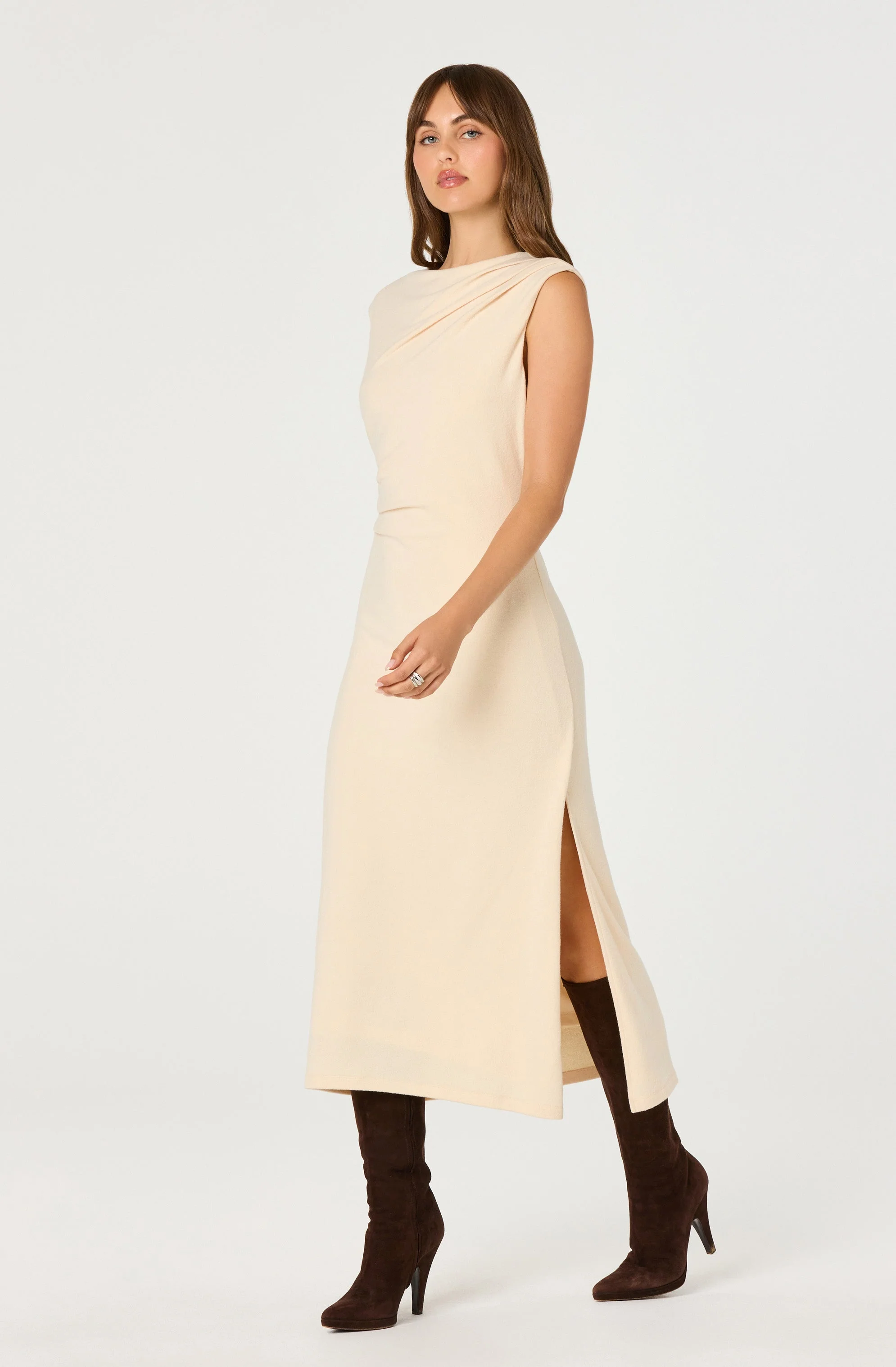 Draped Midi Dress