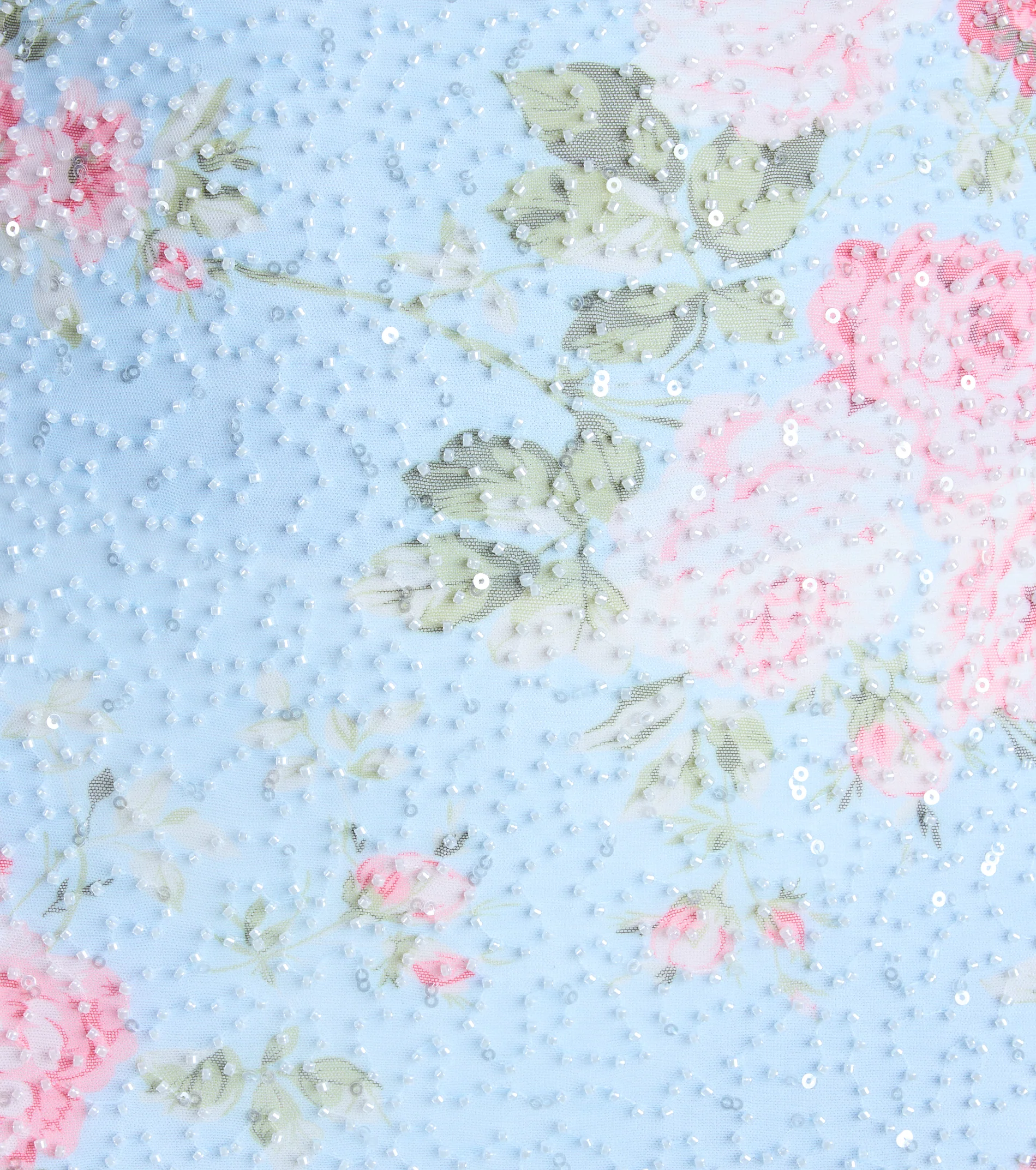 Analeia Floral Cutout Beaded Mini Dress