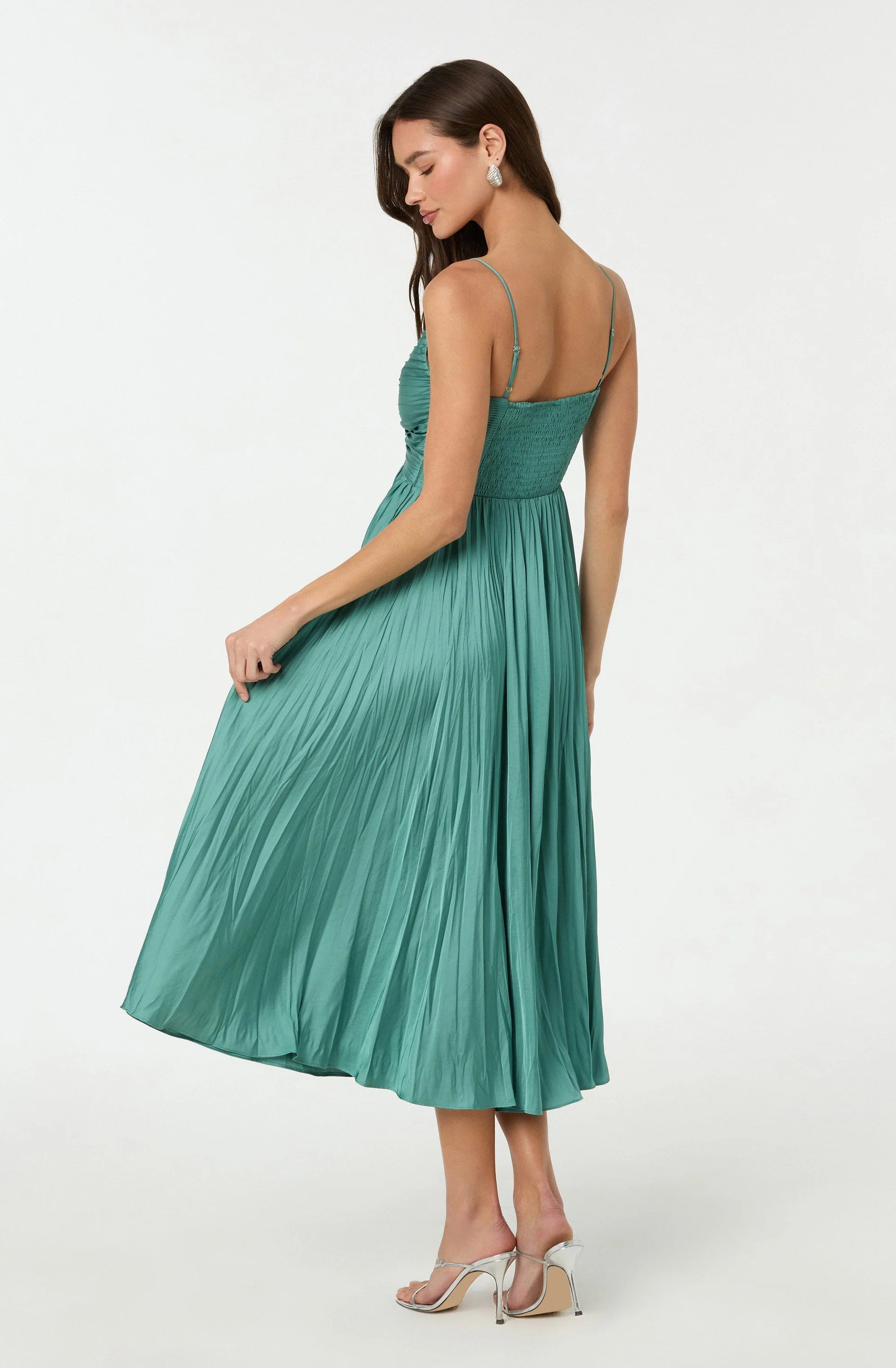 Maeve Pleated Midi Dress