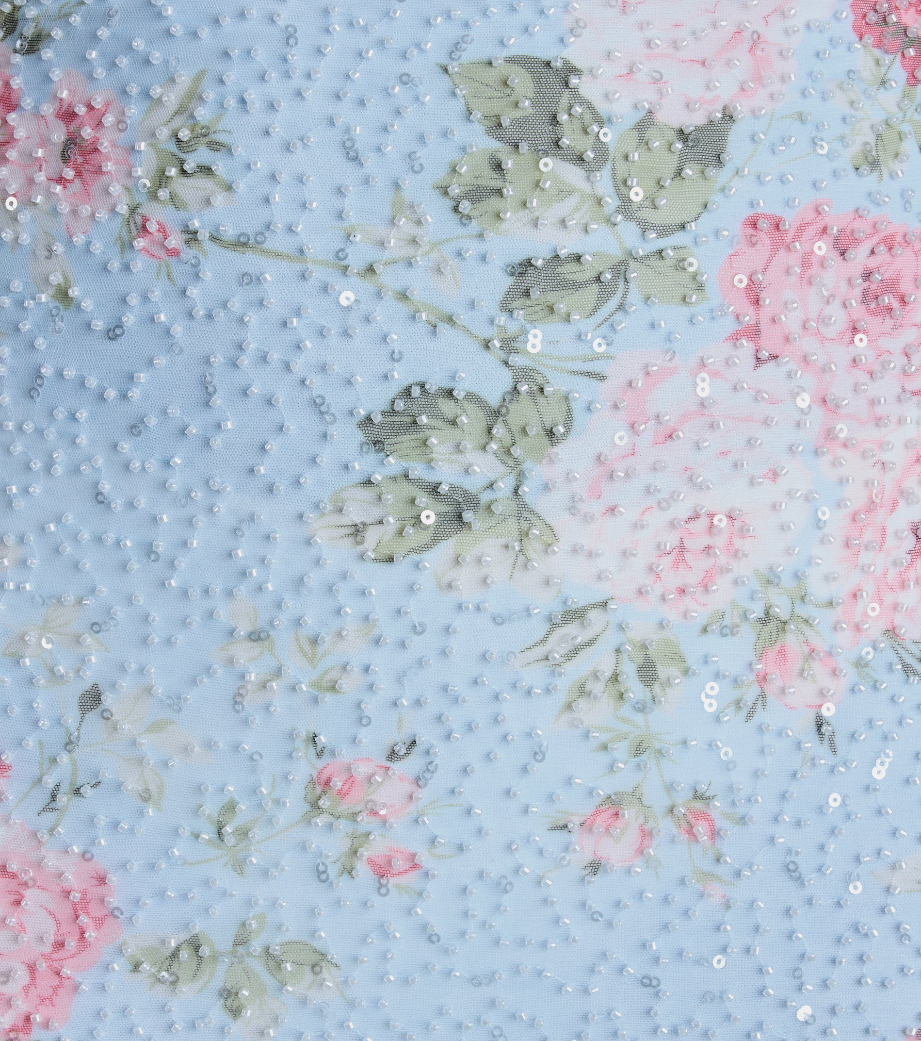 Analeia Floral Cutout Beaded Mini Dress