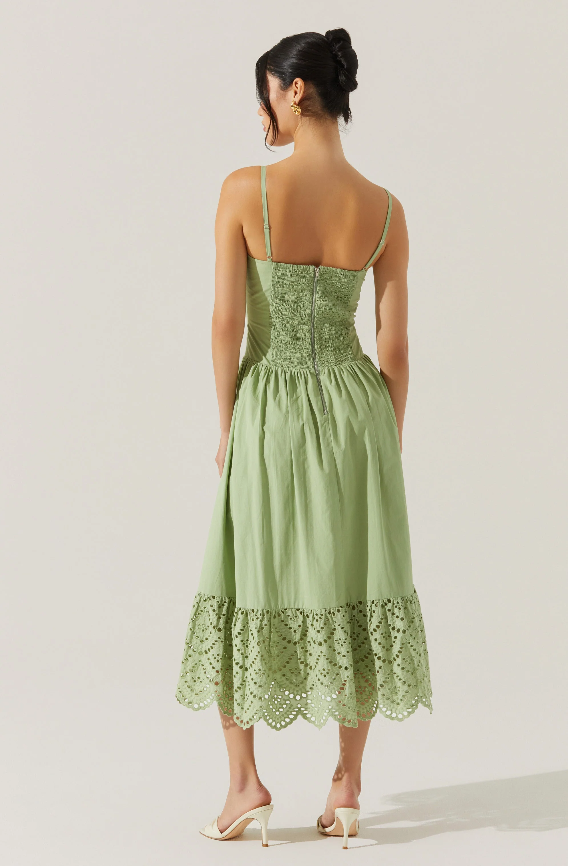 Nathalia Eyelet Midi Dress