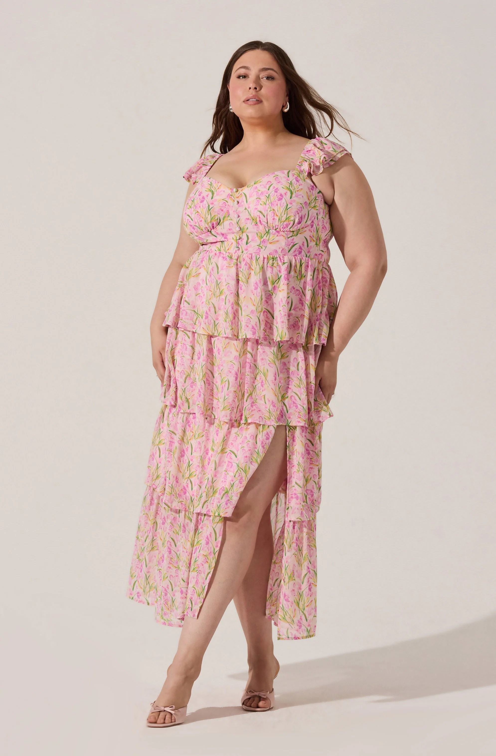 Midsummer Floral Tiered Maxi Dress