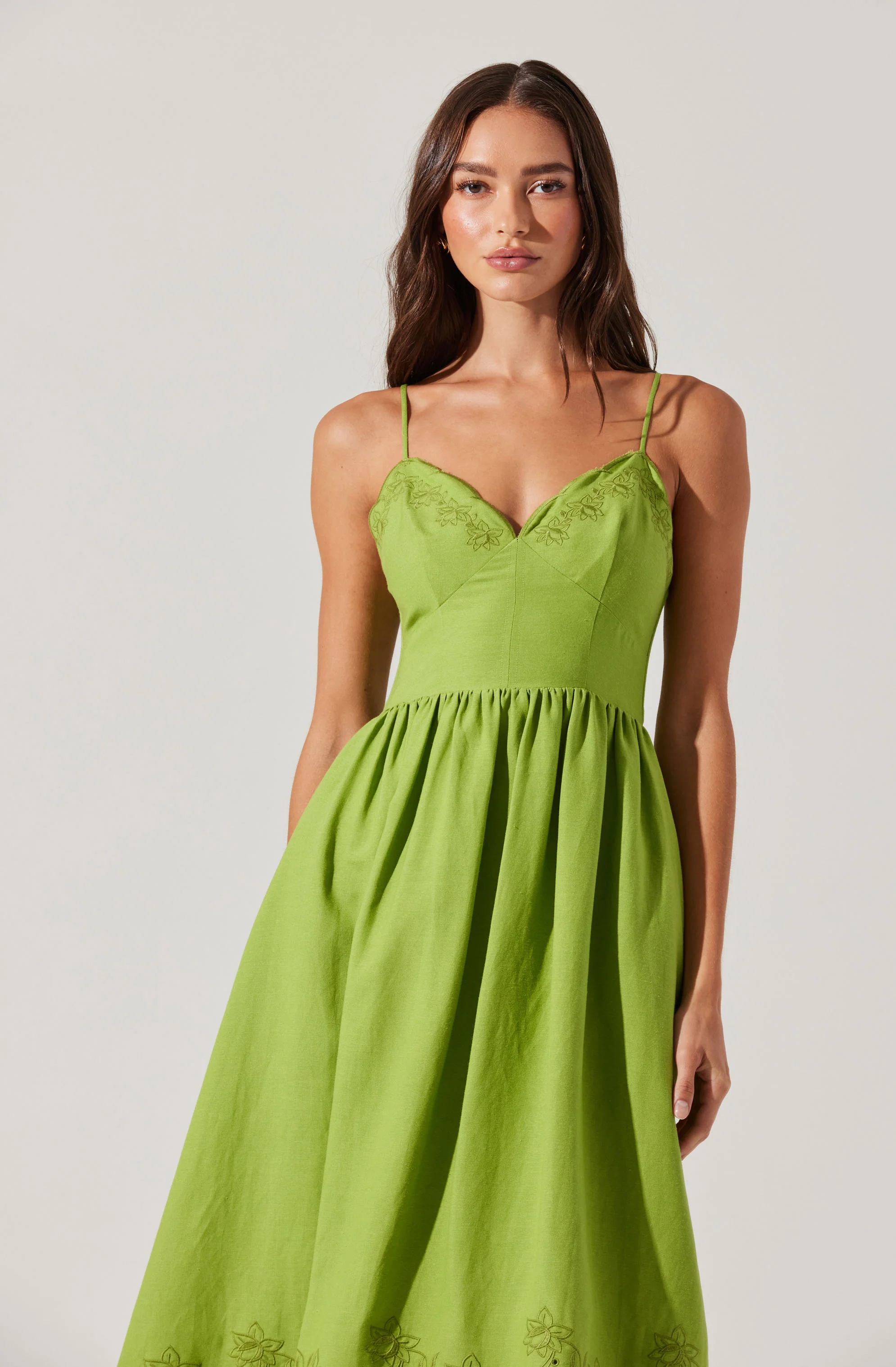 Kaidi Embroidered Midi Dress