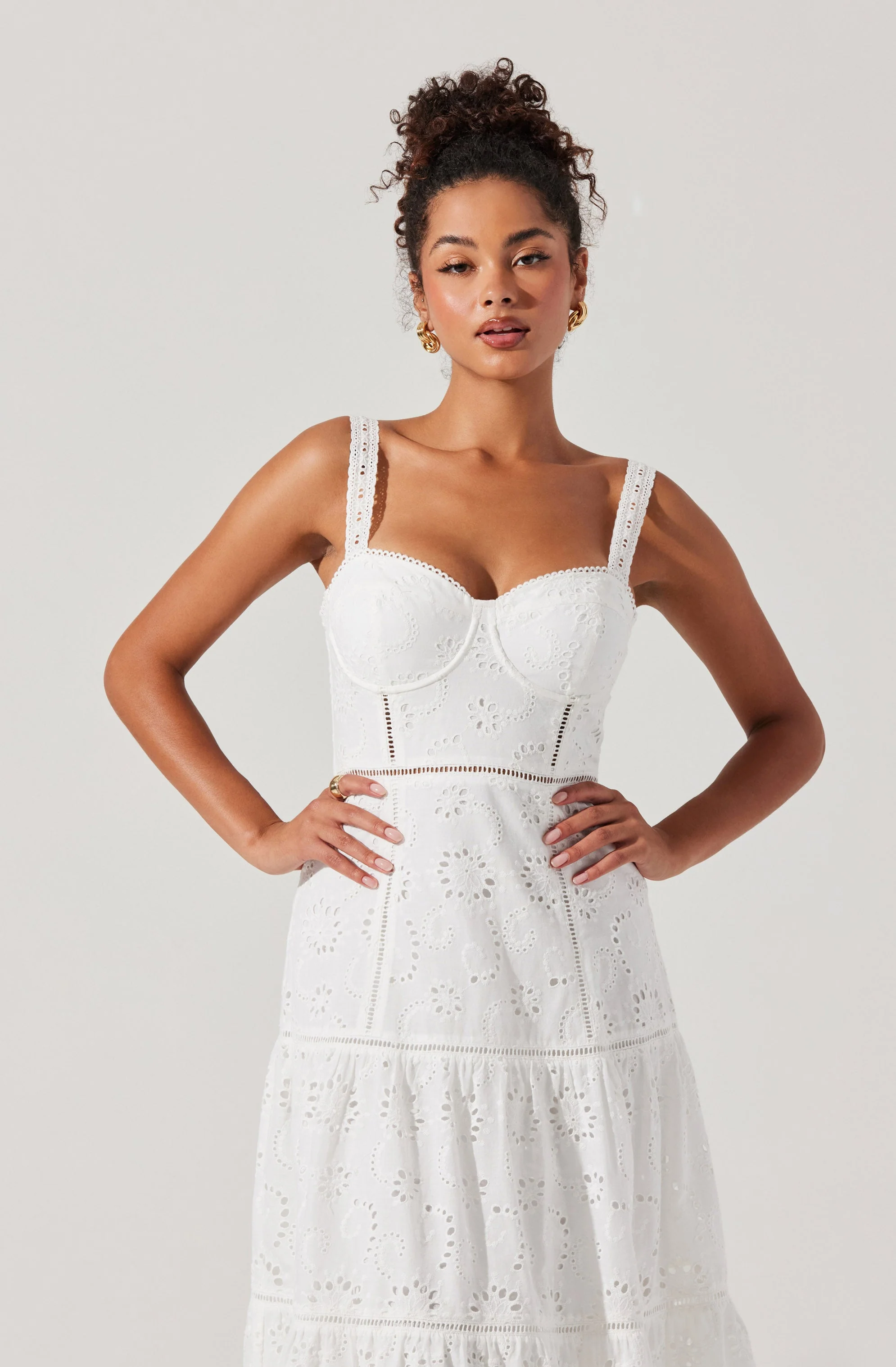 Pellagia Eyelet Midi Dress