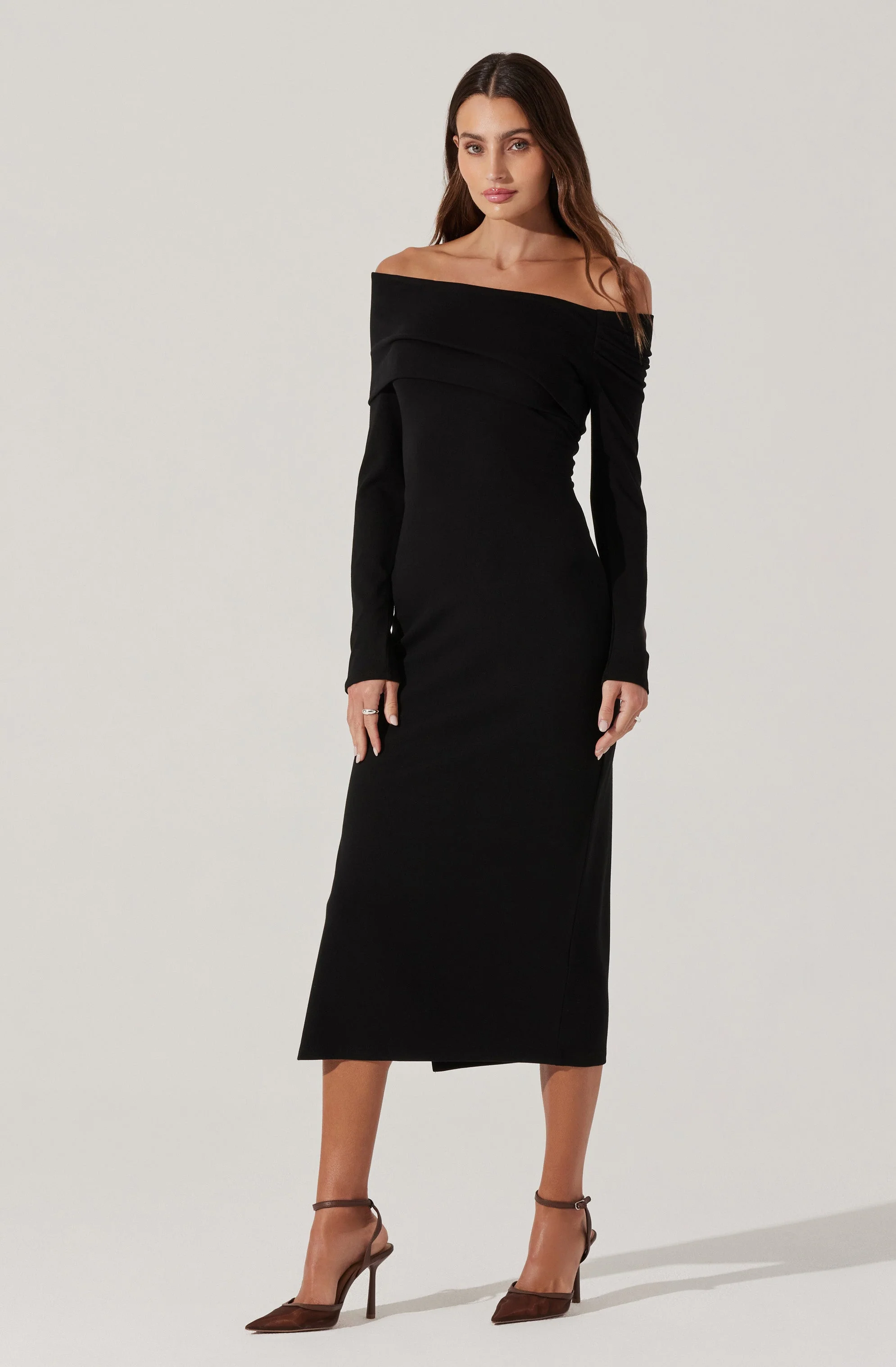 Jada Off Shoulder Midi Dress