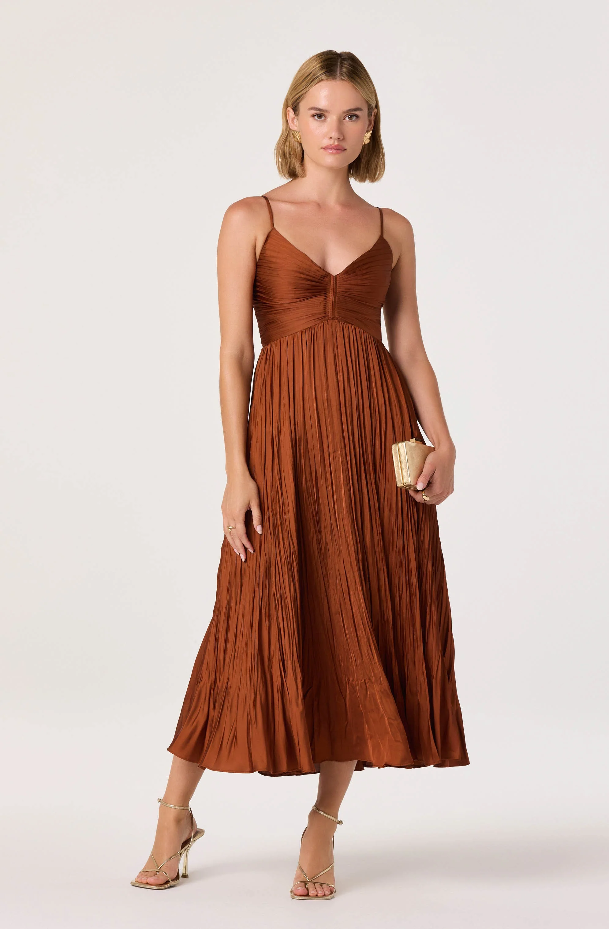 Maeve Pleated Midi Dress