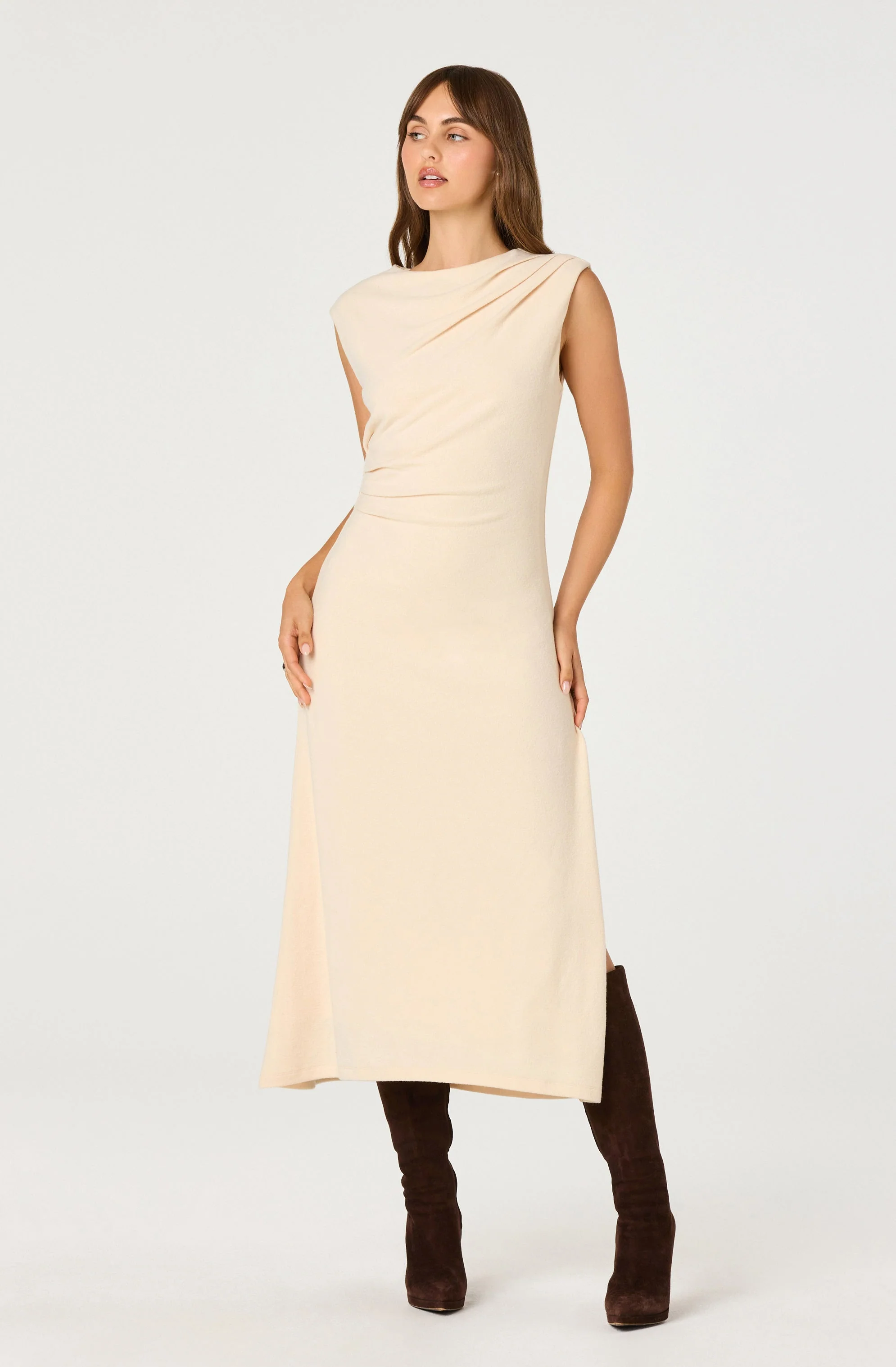 Draped Midi Dress