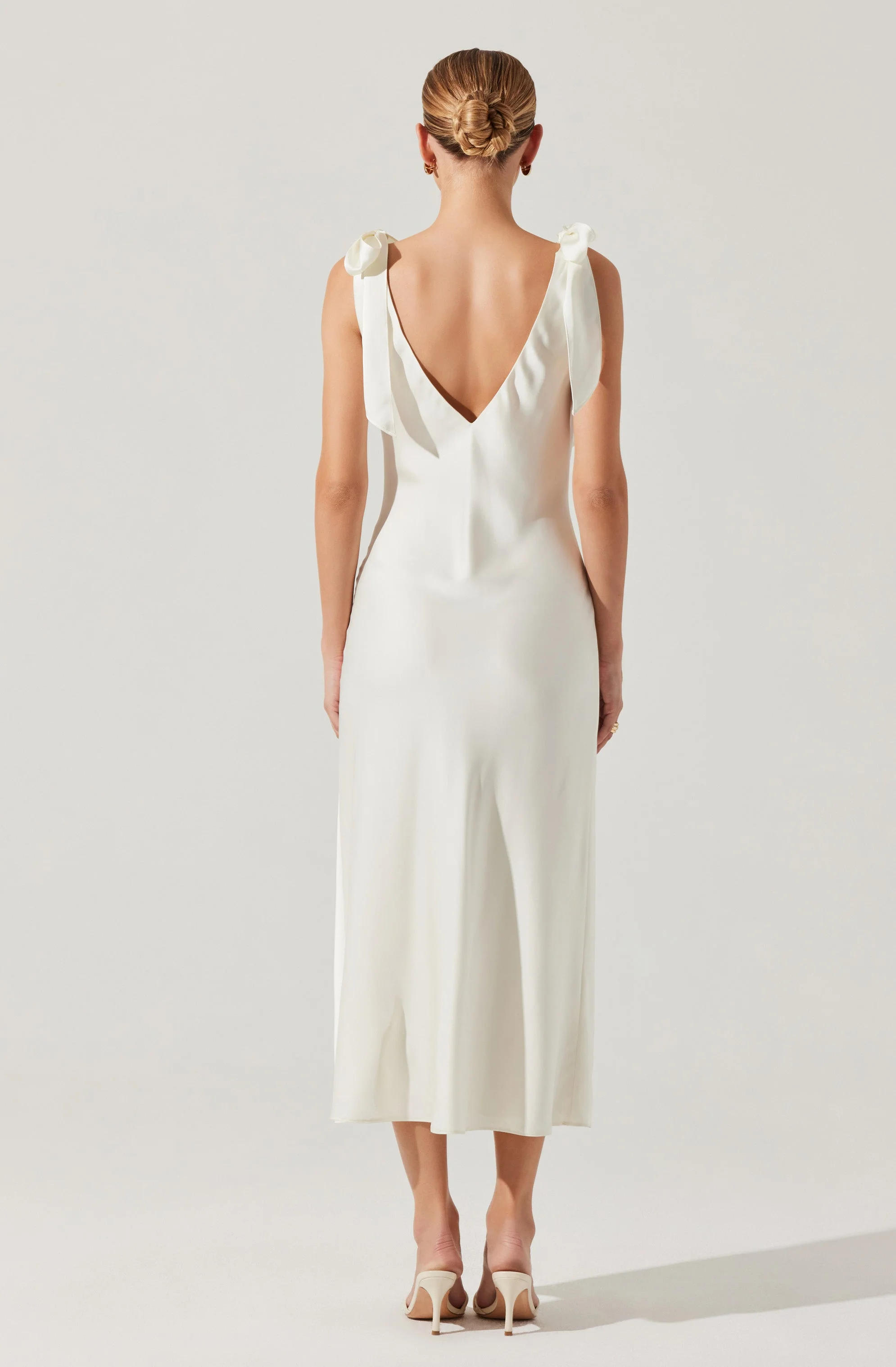 Allexina Satin Midi Dress