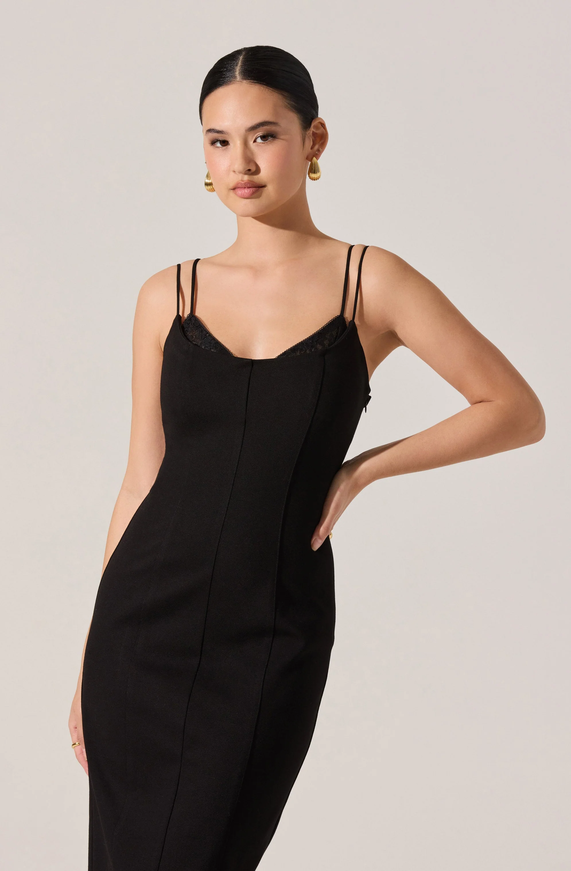 Allura Peekaboo Lace Midi Dress