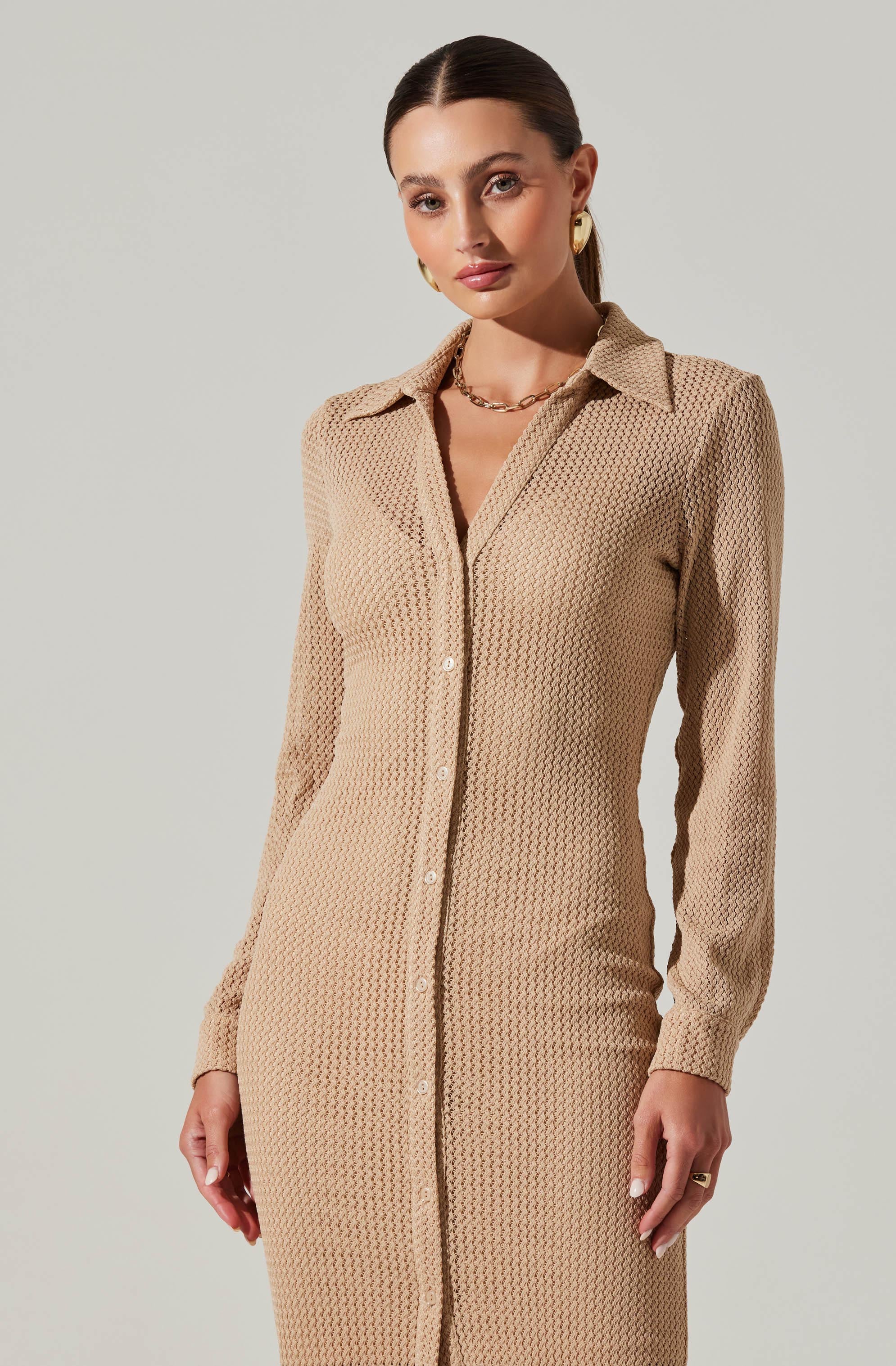 Tawna Open Stitch Midi Dress