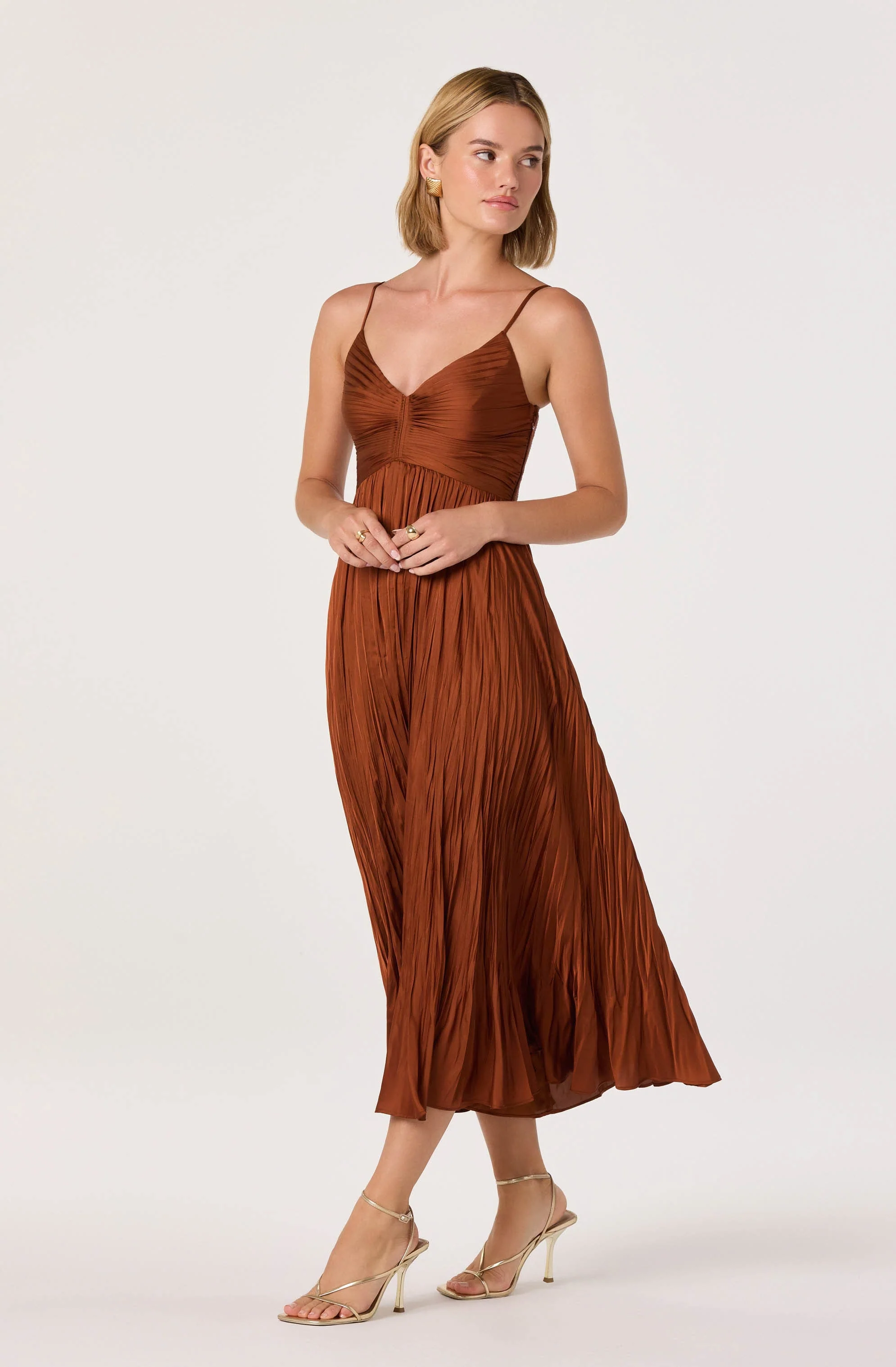 Maeve Pleated Midi Dress