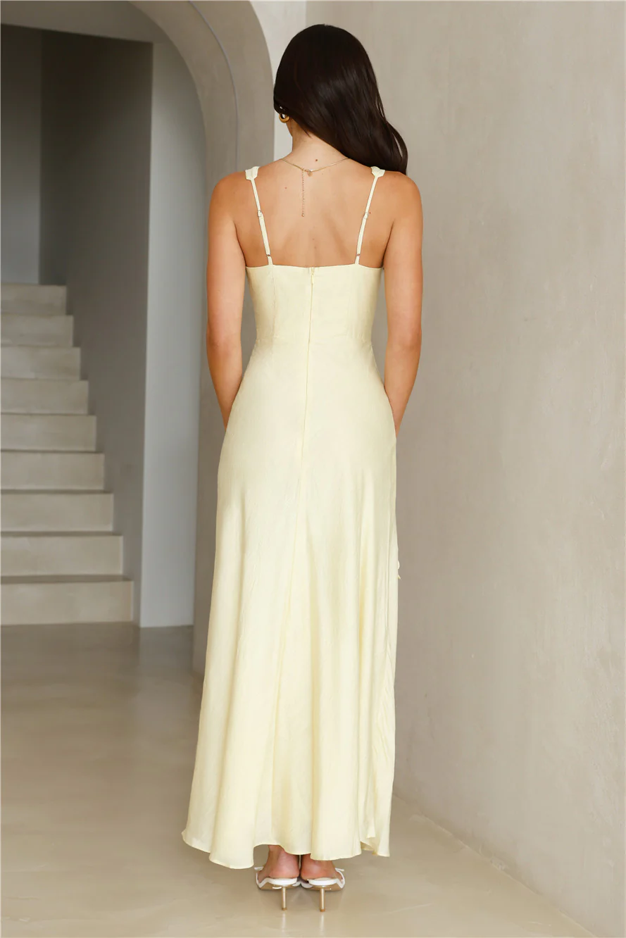 Juicy Floral Maxi Dress Yellow