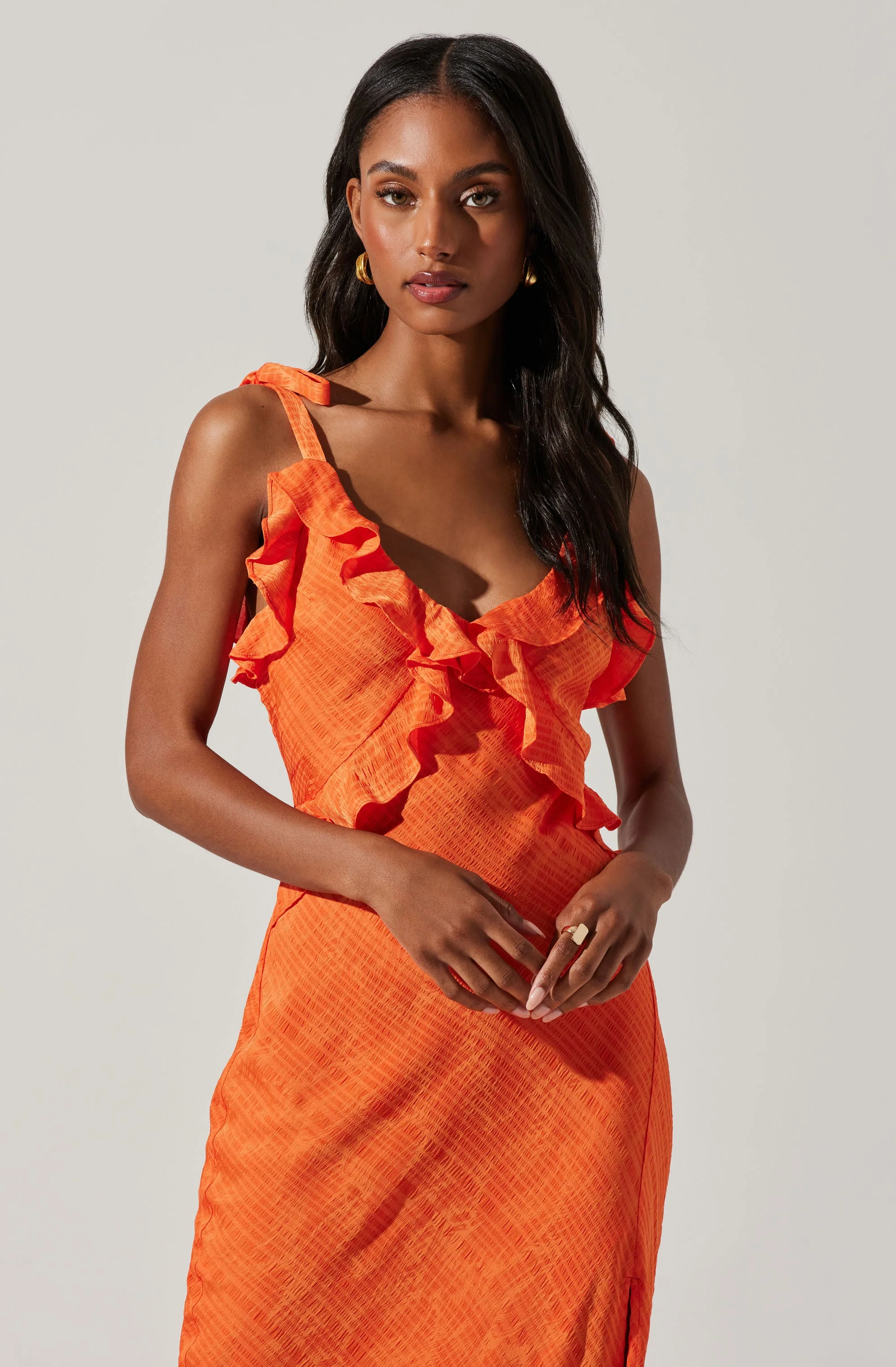 Sorbae Ruffle Maxi Dress