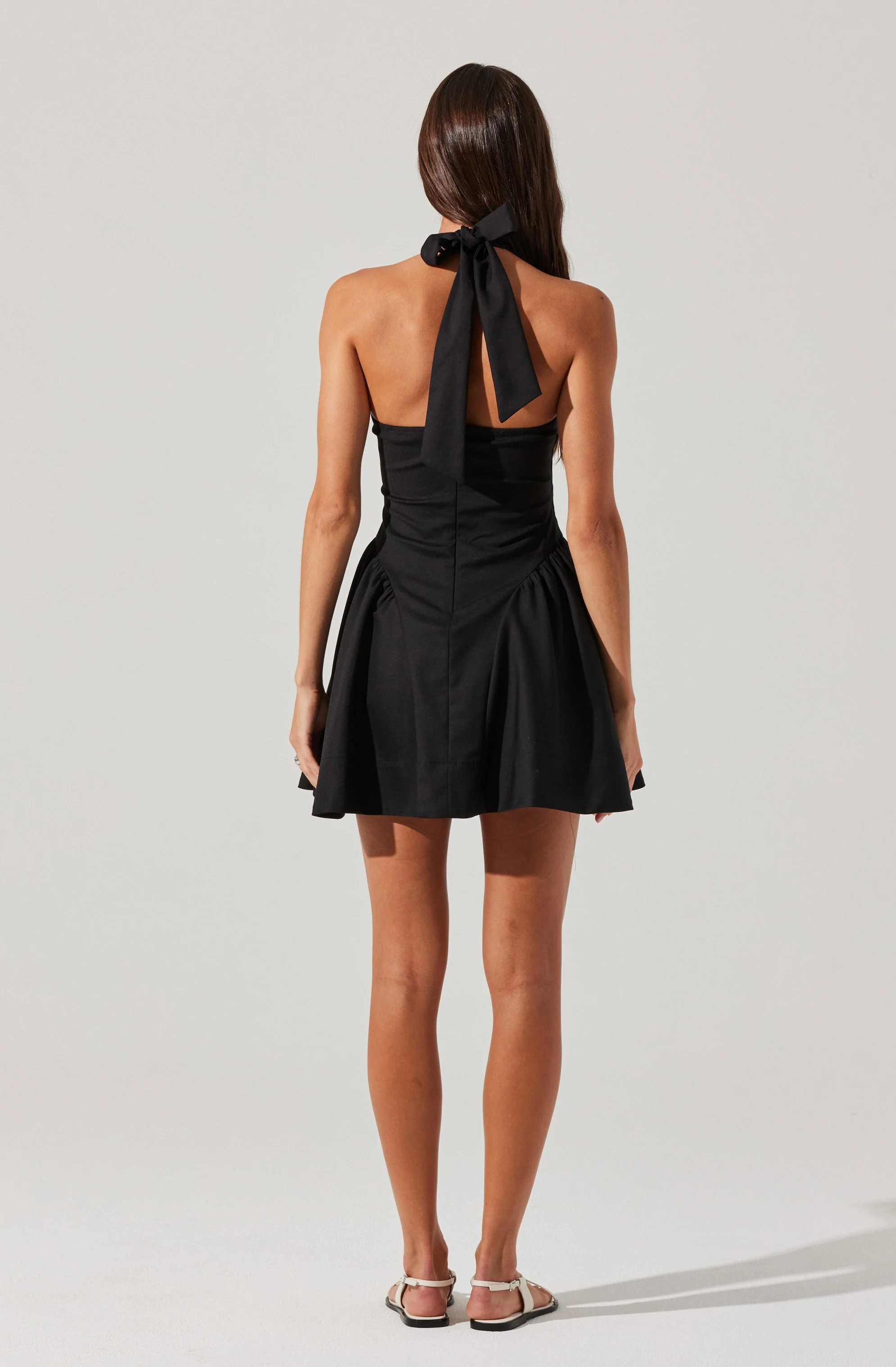 Meana V-Neck Halter Mini Dress