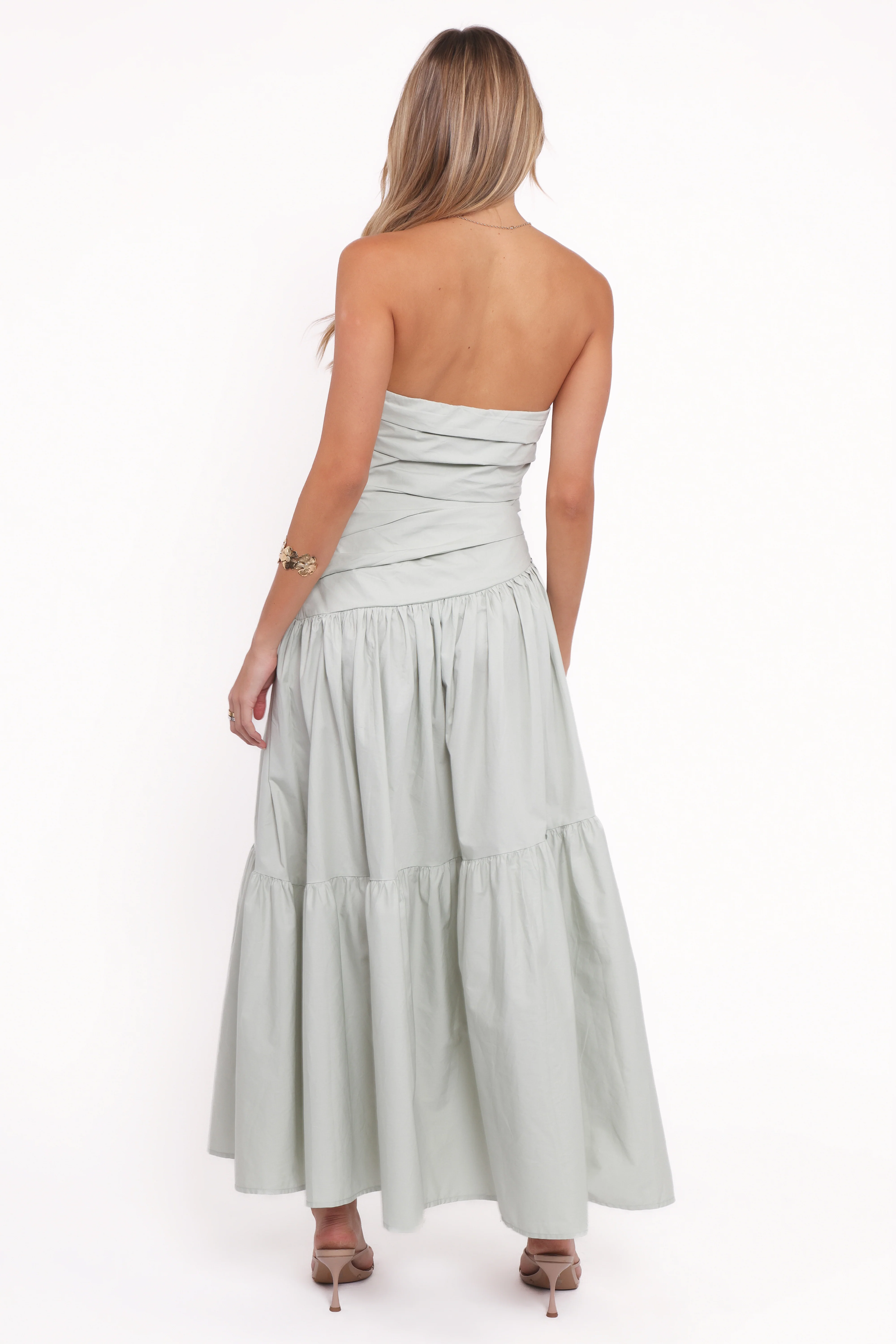 Blanche Strapless Maxi Dress - Mint