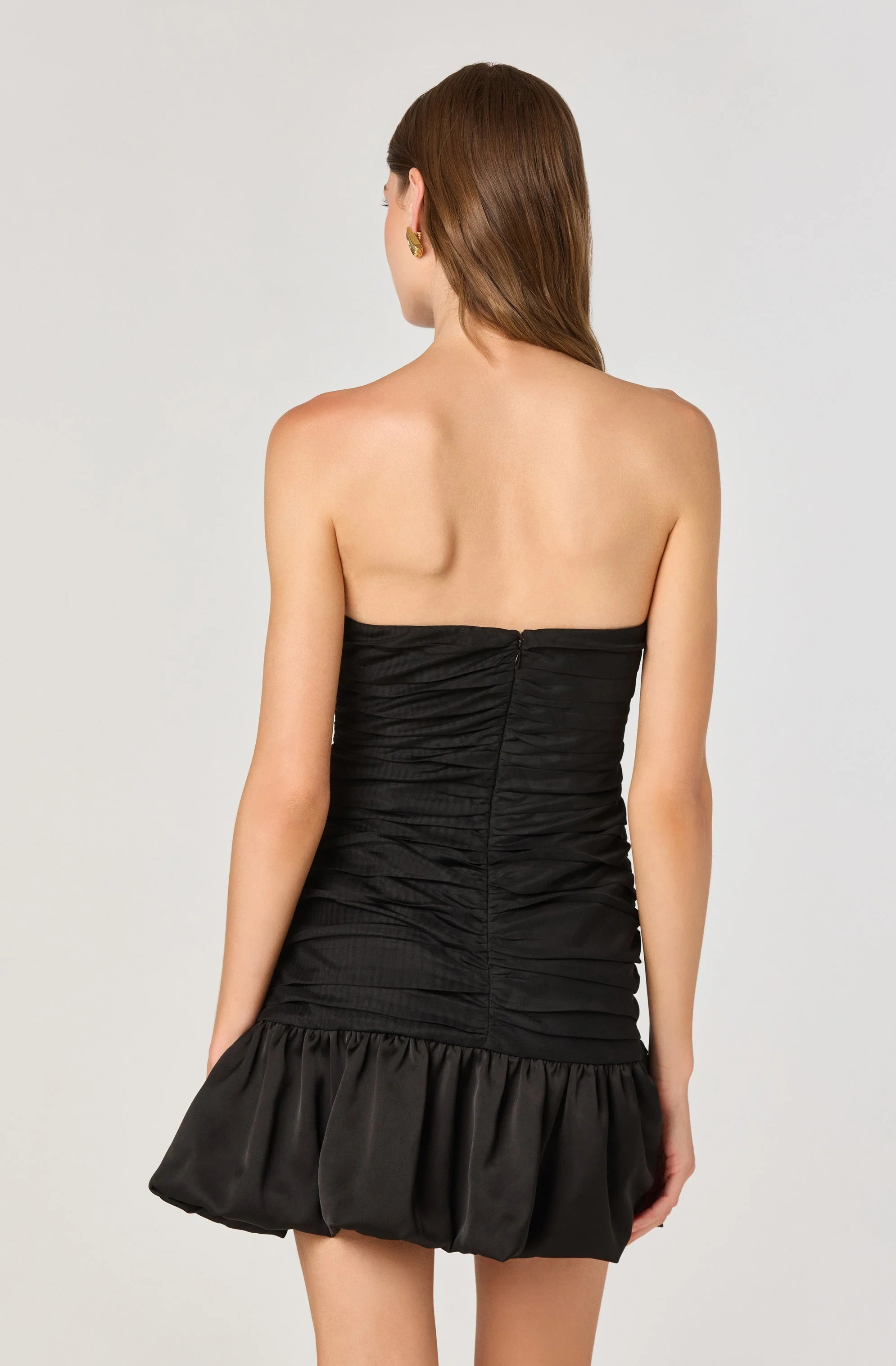 Strapless Ruched Mini Dress