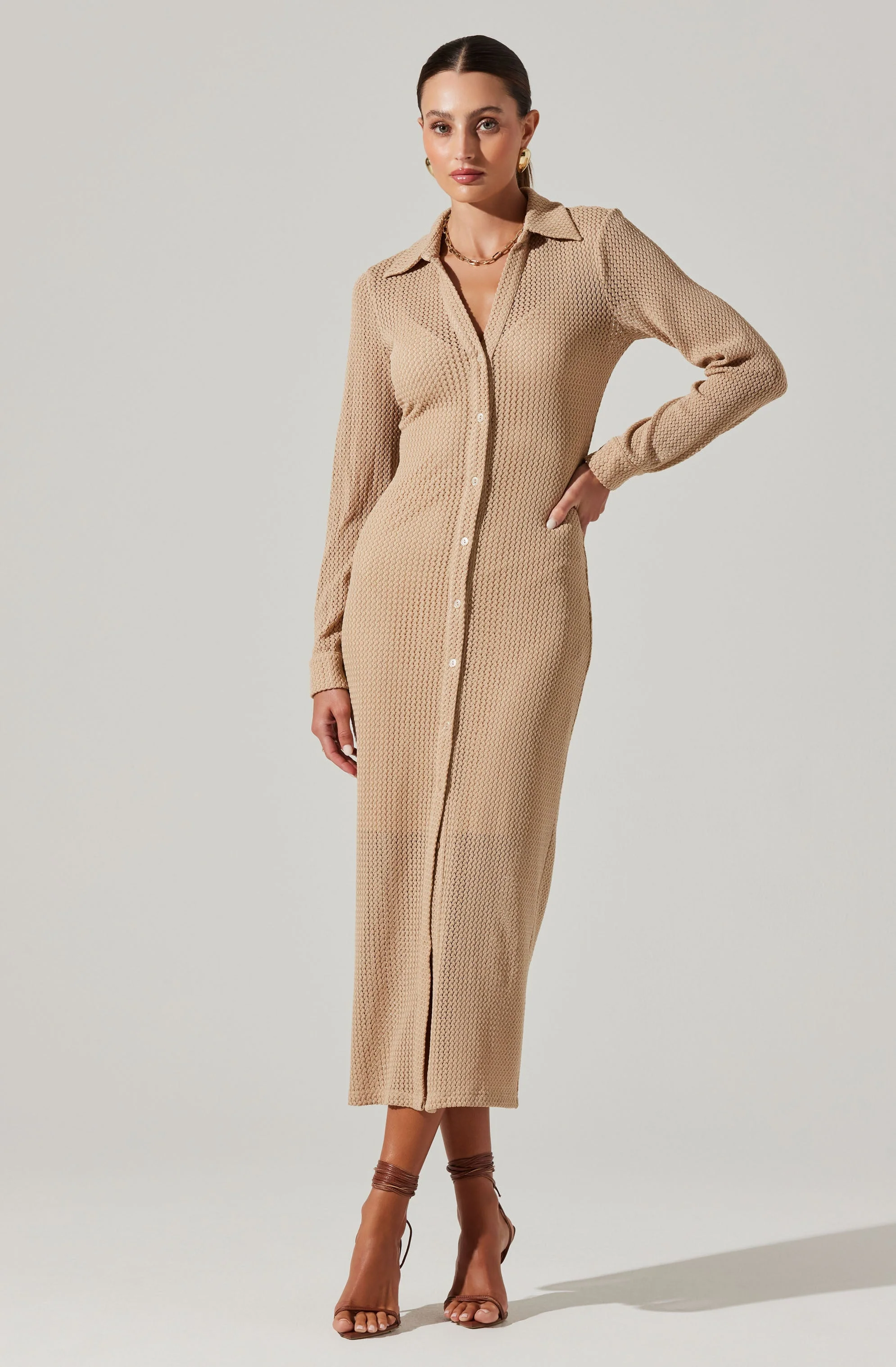 Tawna Open Stitch Midi Dress