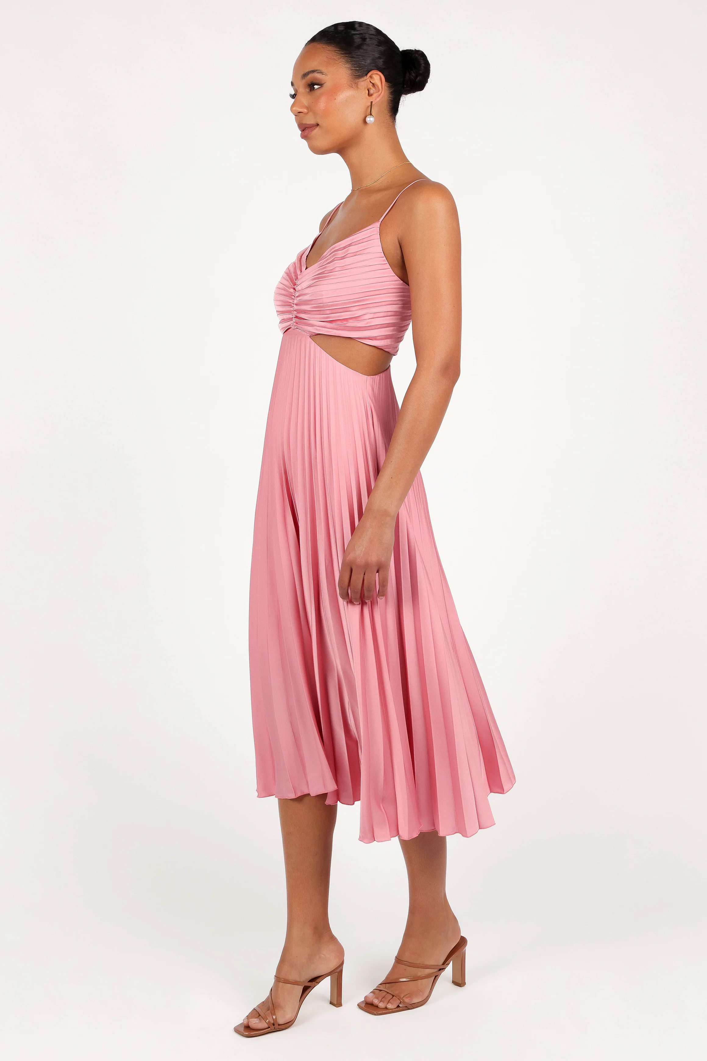 Niamh Midi Dress - Poppy Pink