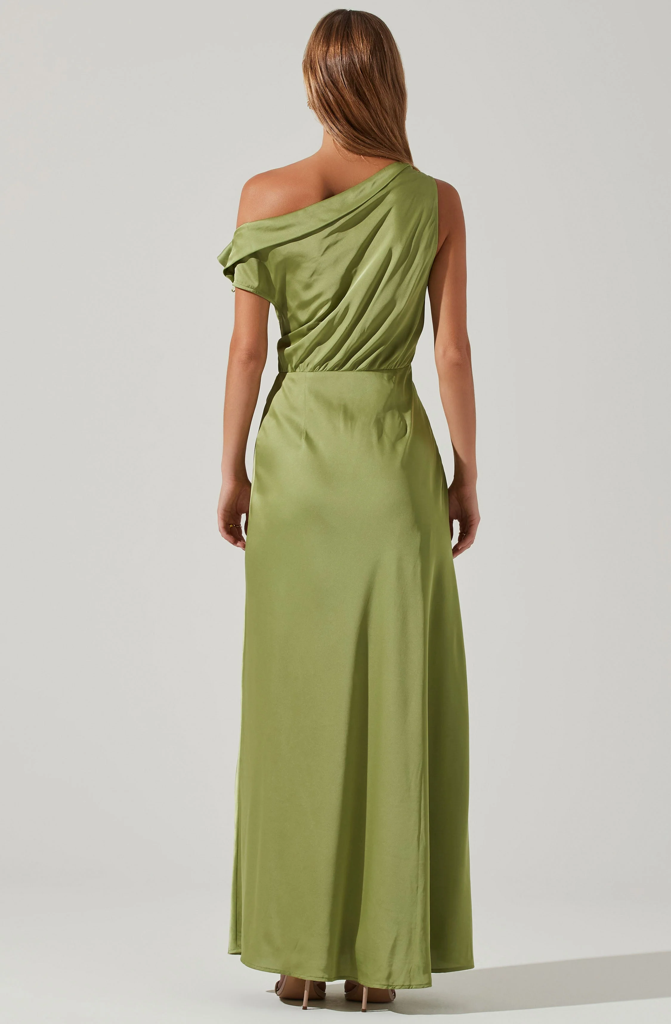 Monroe Satin Off Shoulder Maxi Dress
