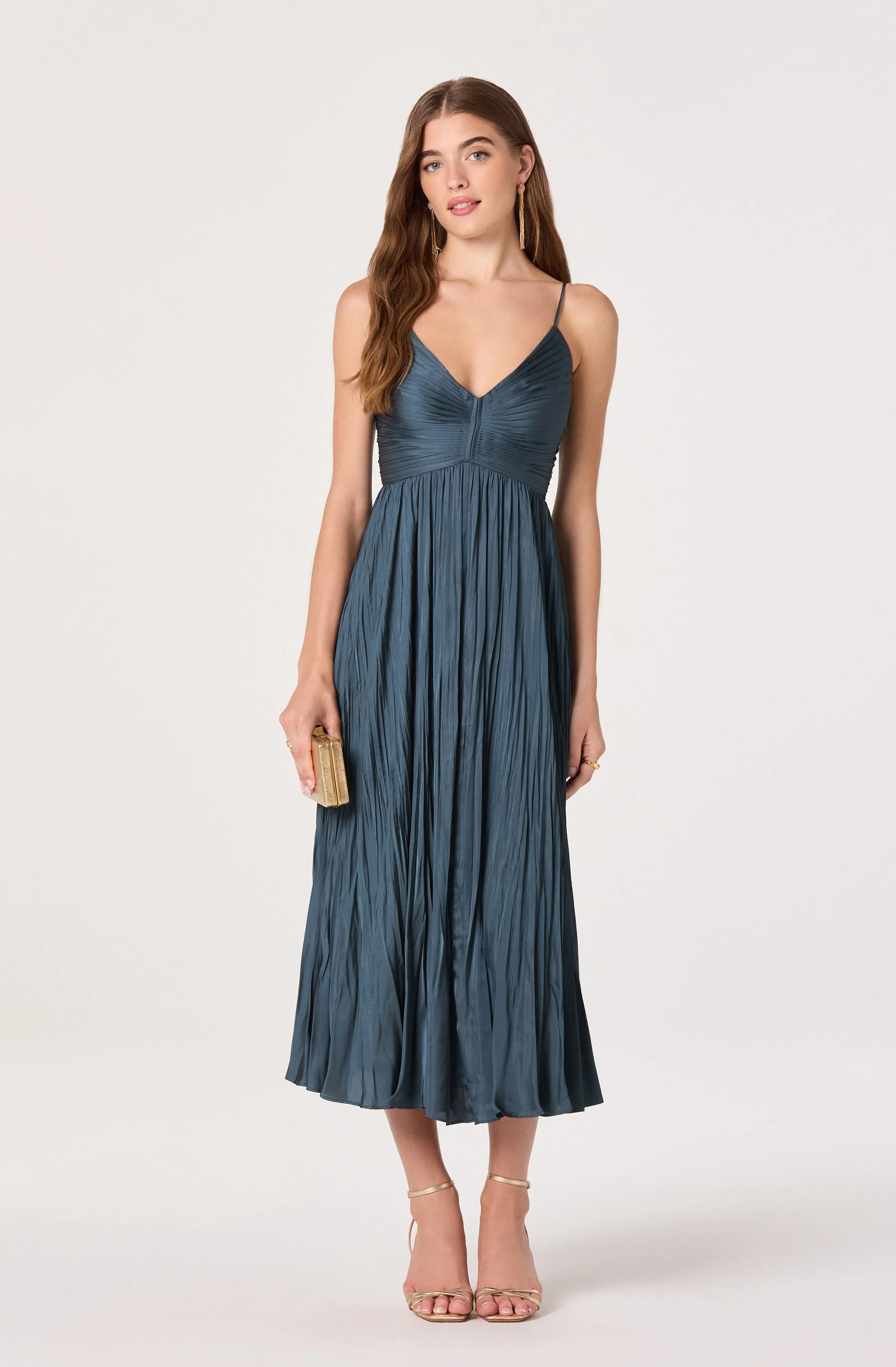 Maeve Pleated Midi Dress