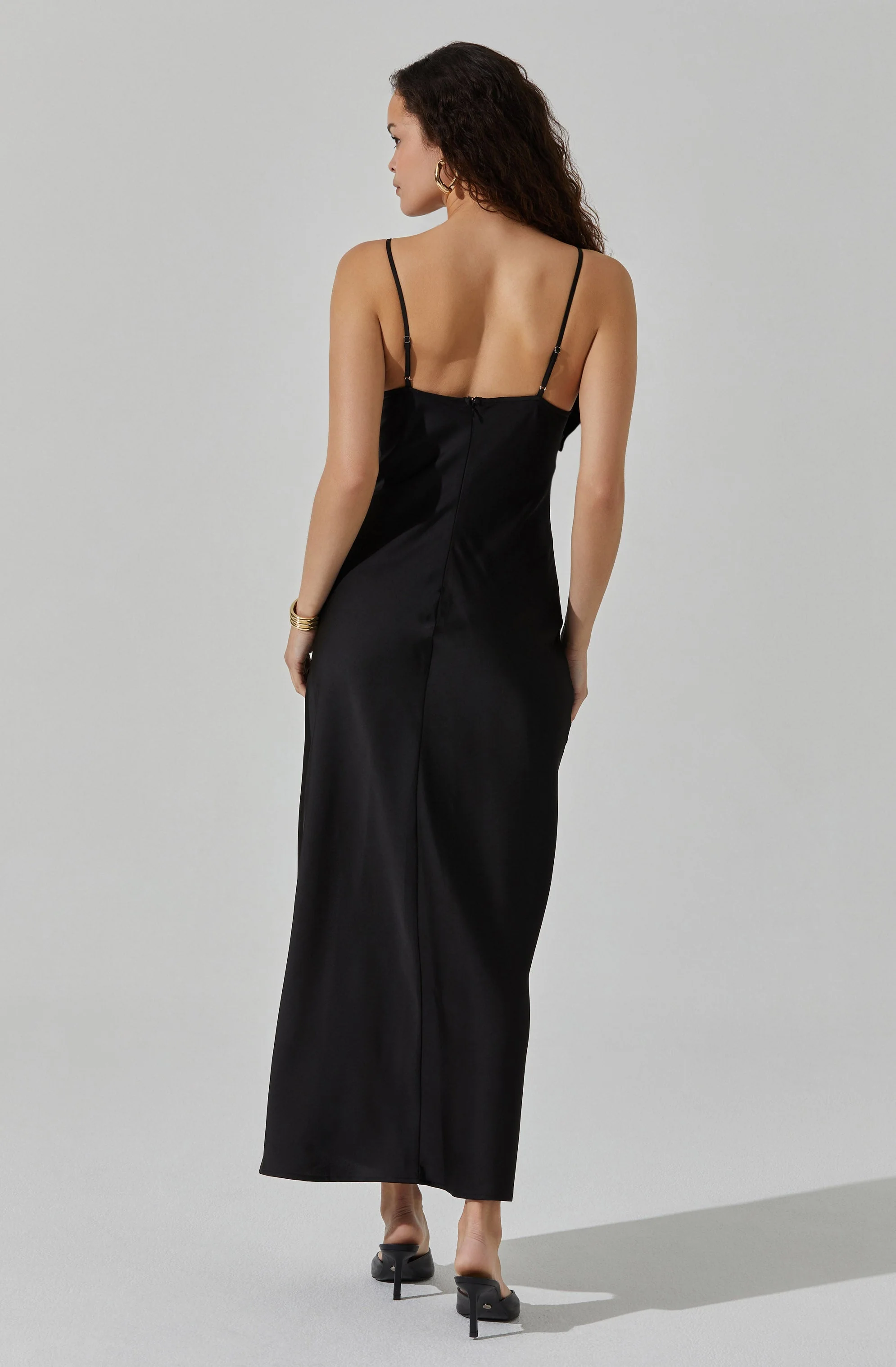 Satin Bow Midi Dress