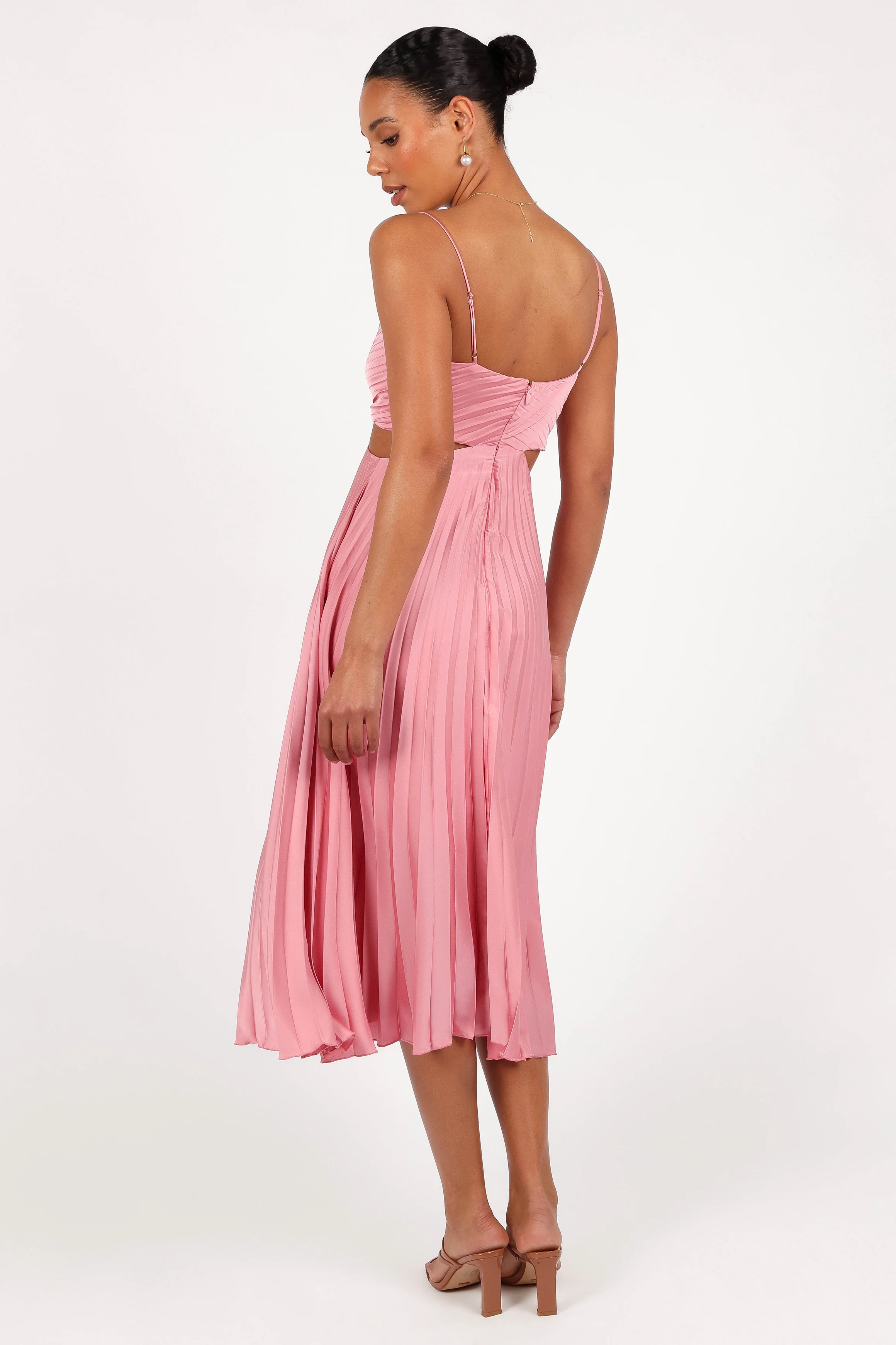 Niamh Midi Dress - Poppy Pink