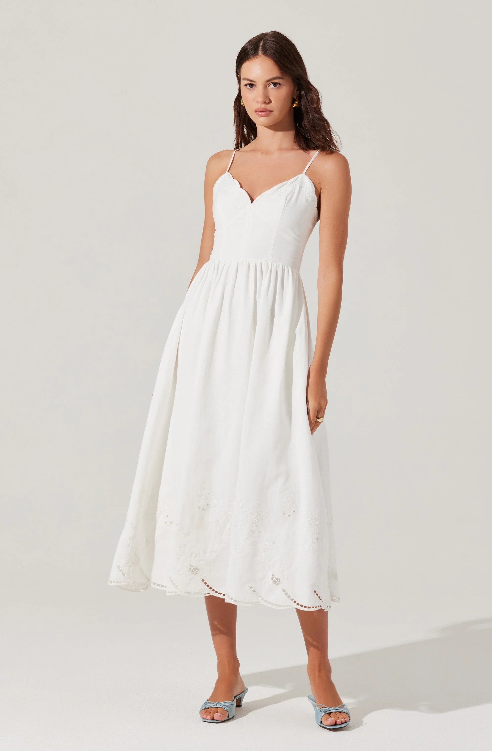 Kaidi Embroidered Midi Dress