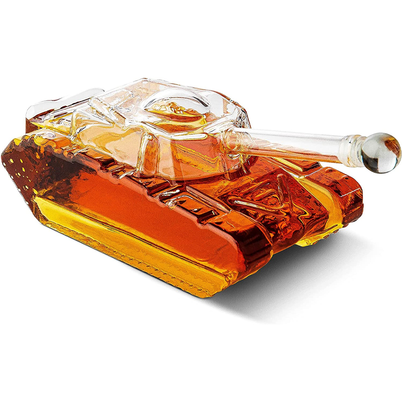 Tank whiskey decanter
