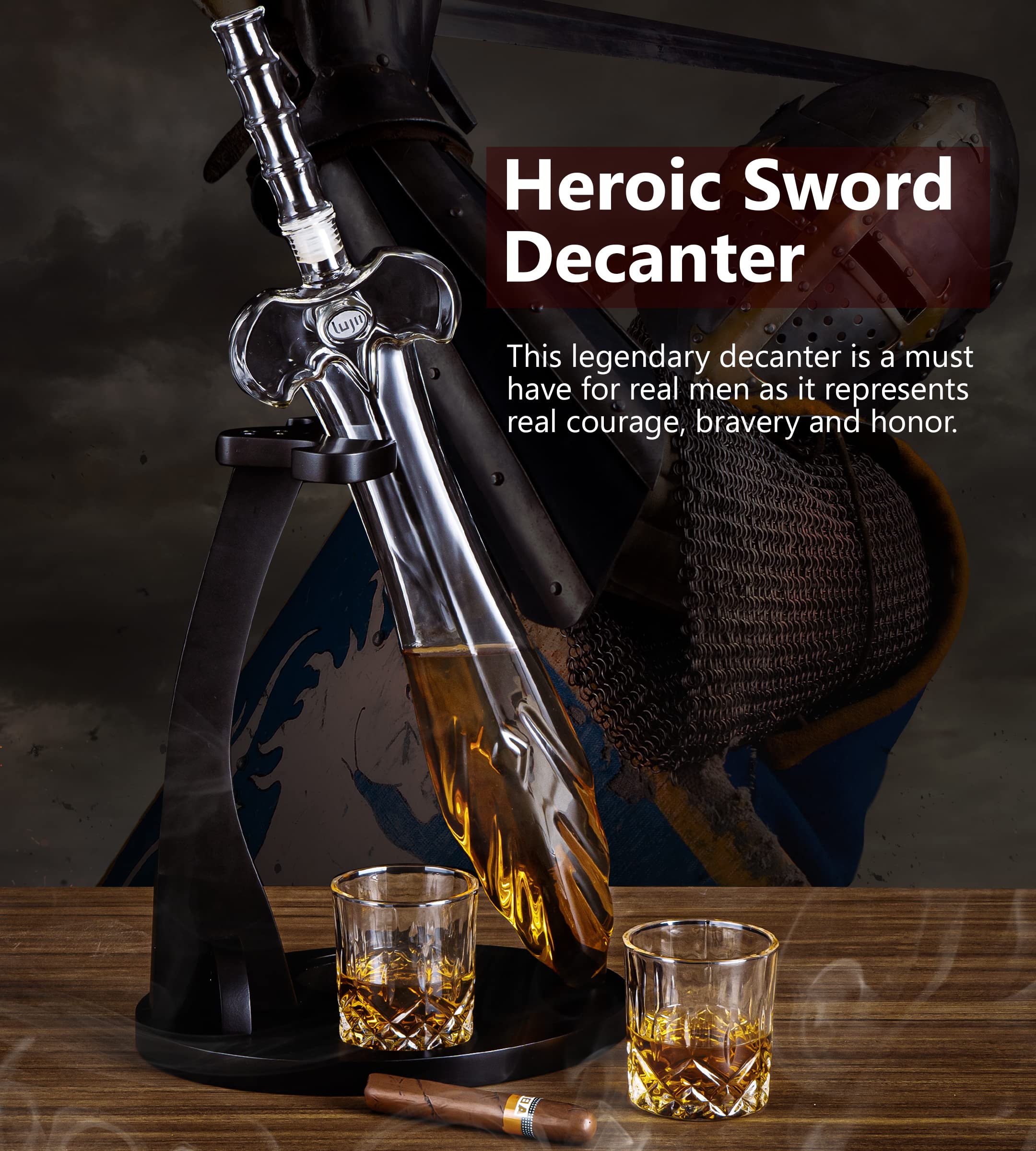 Hero Sword Whiskey Decanter