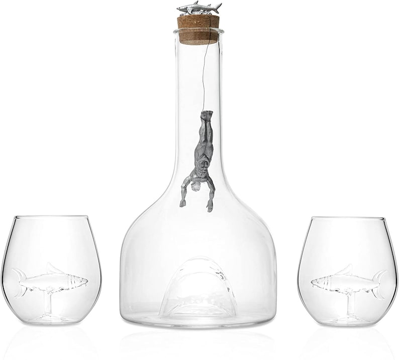 Shark Whiskey Decanter Set