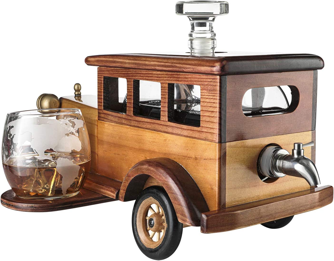Old Fashioned Car Whiskey Decanter Set