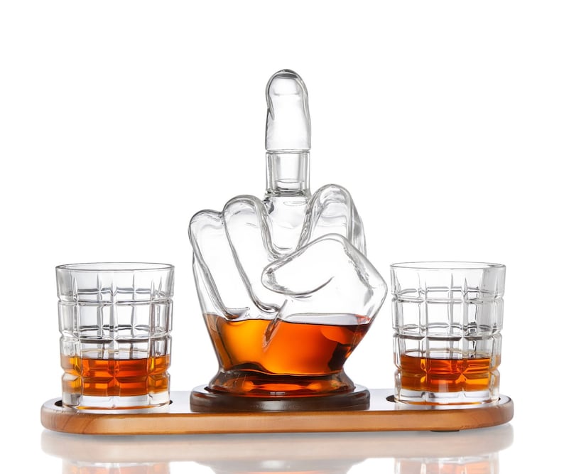 Middle Finger Whiskey Decanter Set