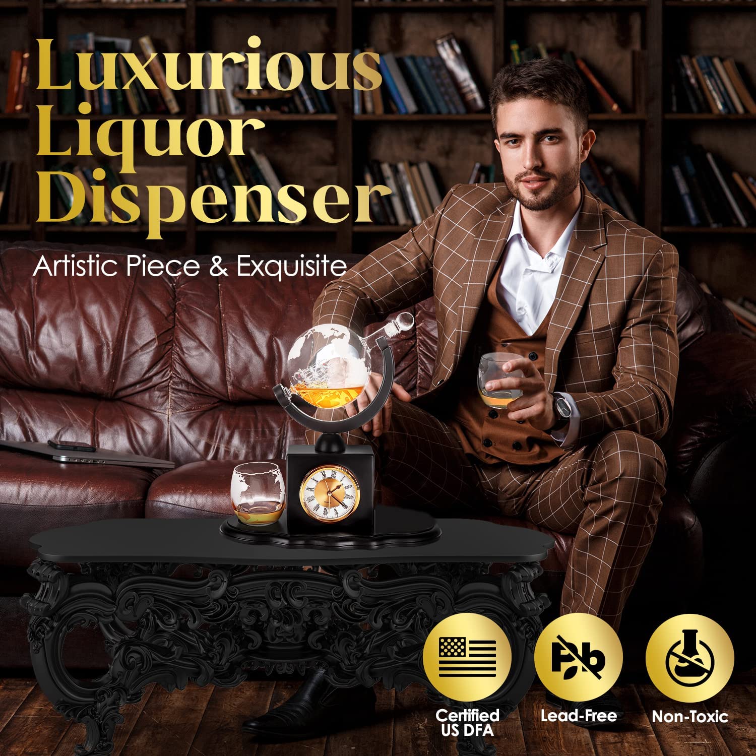 Deluxe Whiskey Decanter Set