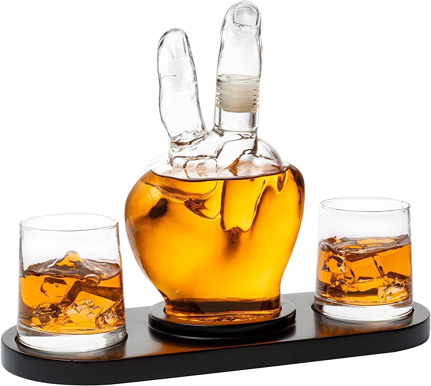 Peace Sign Whiskey Decanter