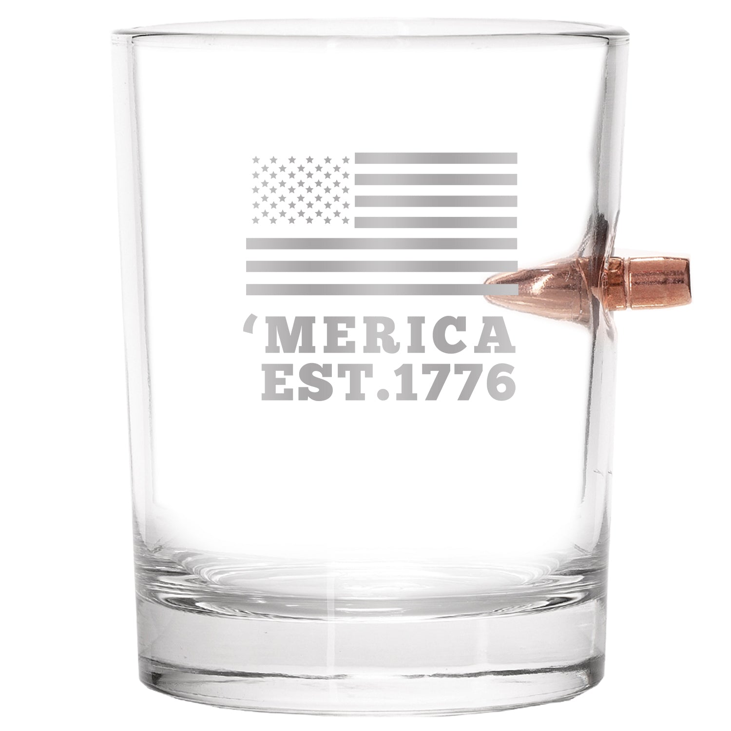 ‘Merica EST. 1776 .308 Bullet Whiskey Glass