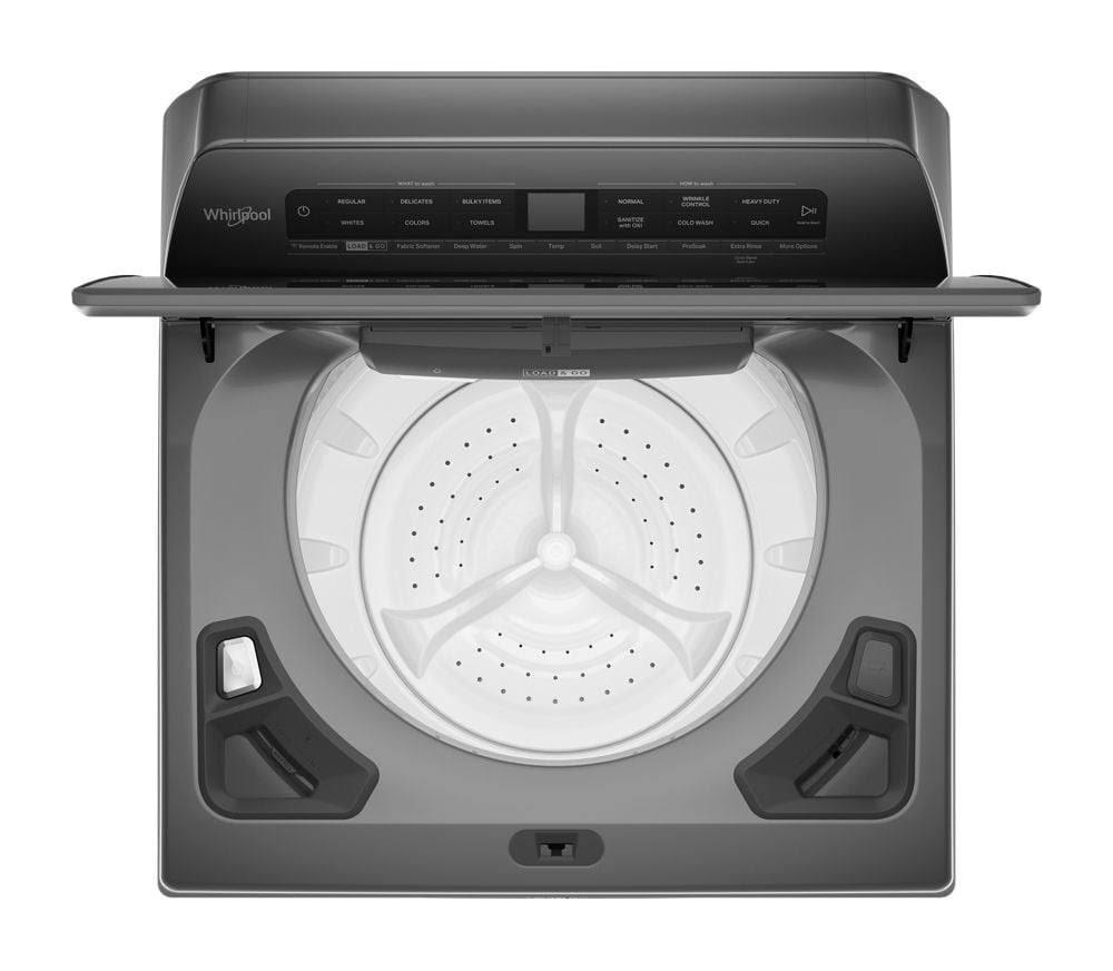 Whirlpool 4.8 Cu. ft. Chrome Shadow Smart Capable Top Load Washer itusts
