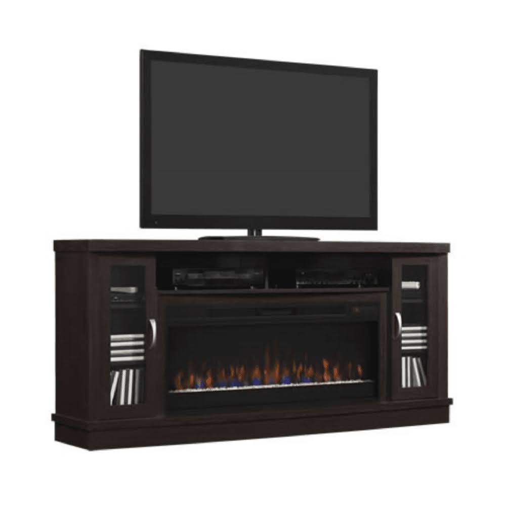 Hutchinson Infrared Electric Fireplace Entertainment Center with Glass