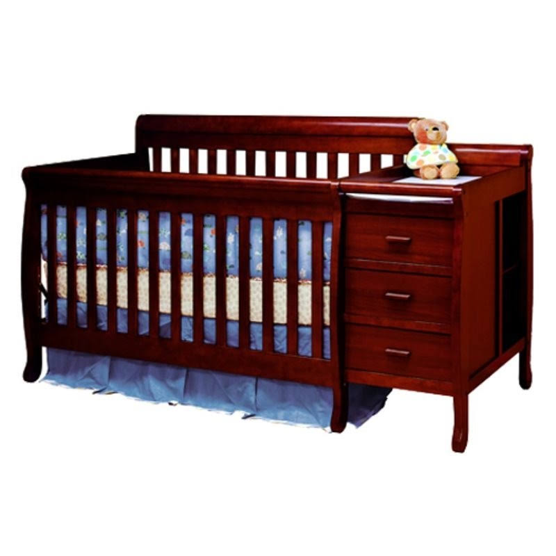 Athena Kimberly 3 in 1 Convertible Crib and Changer Combo Espresso