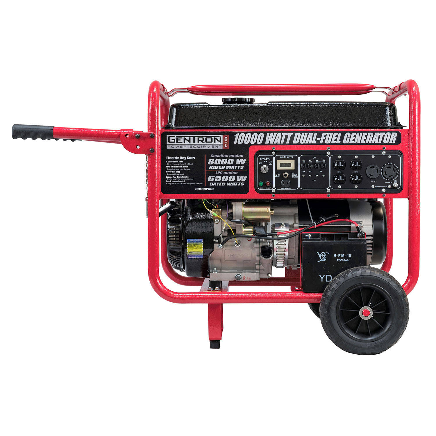 Gentron 10,000Watt Dual Propane and Gasoline Powered Electric Start