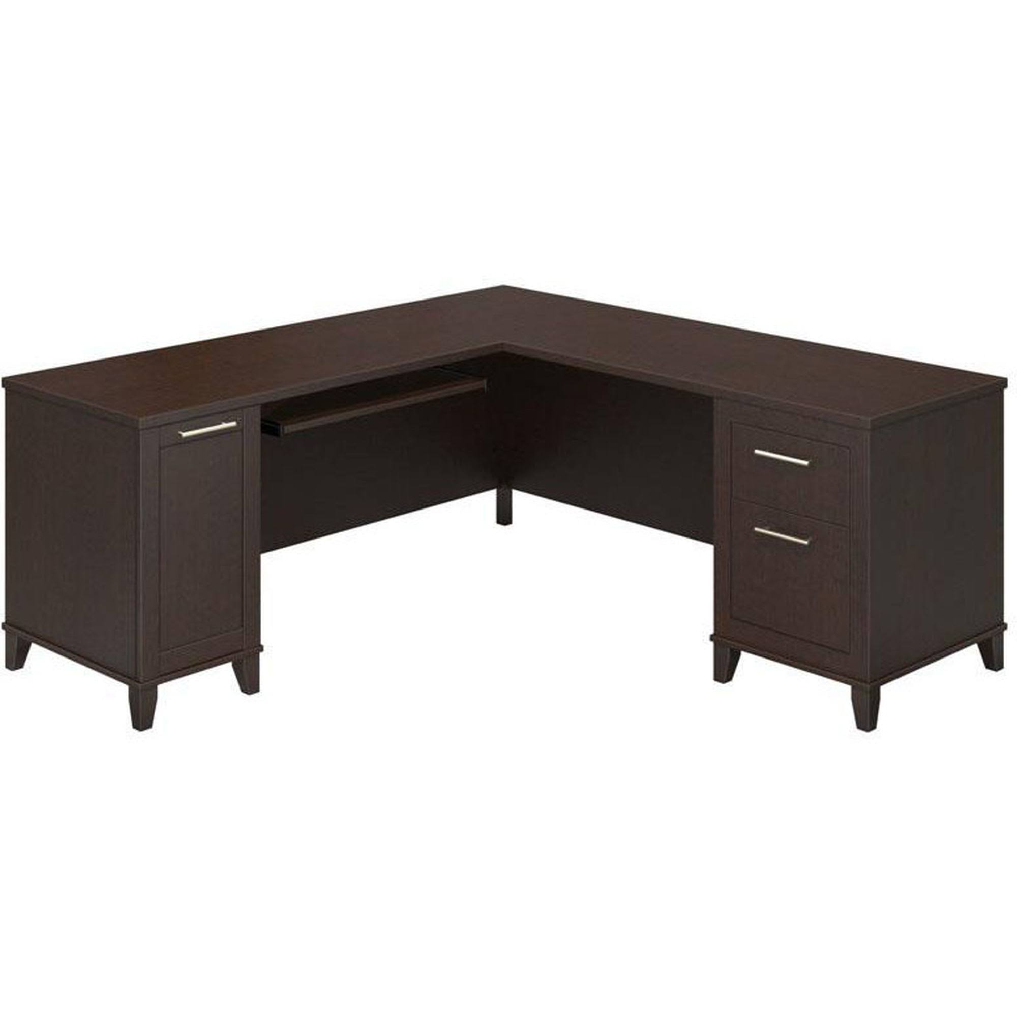 Bush Furniture Somerset Collection Table Lshaped mocha cherry