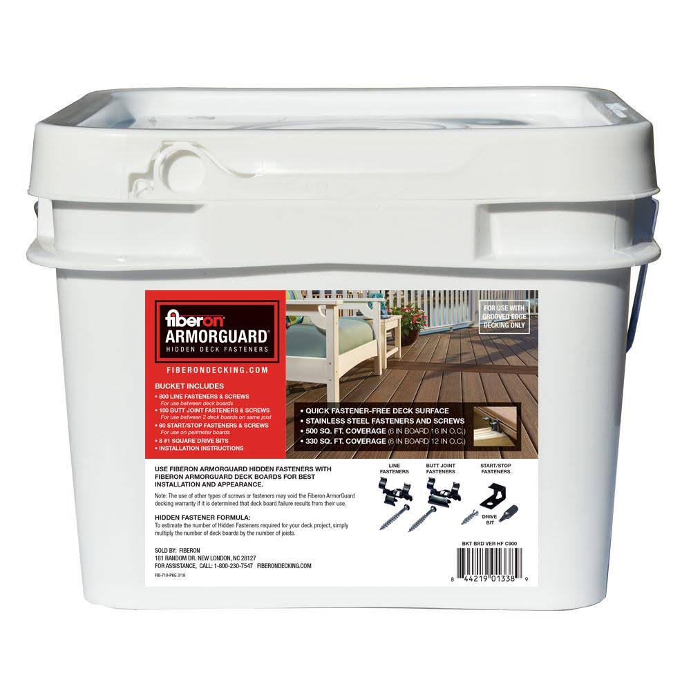 Fiberon Hidden Deck Fastener Bucket (900 per Count), Black