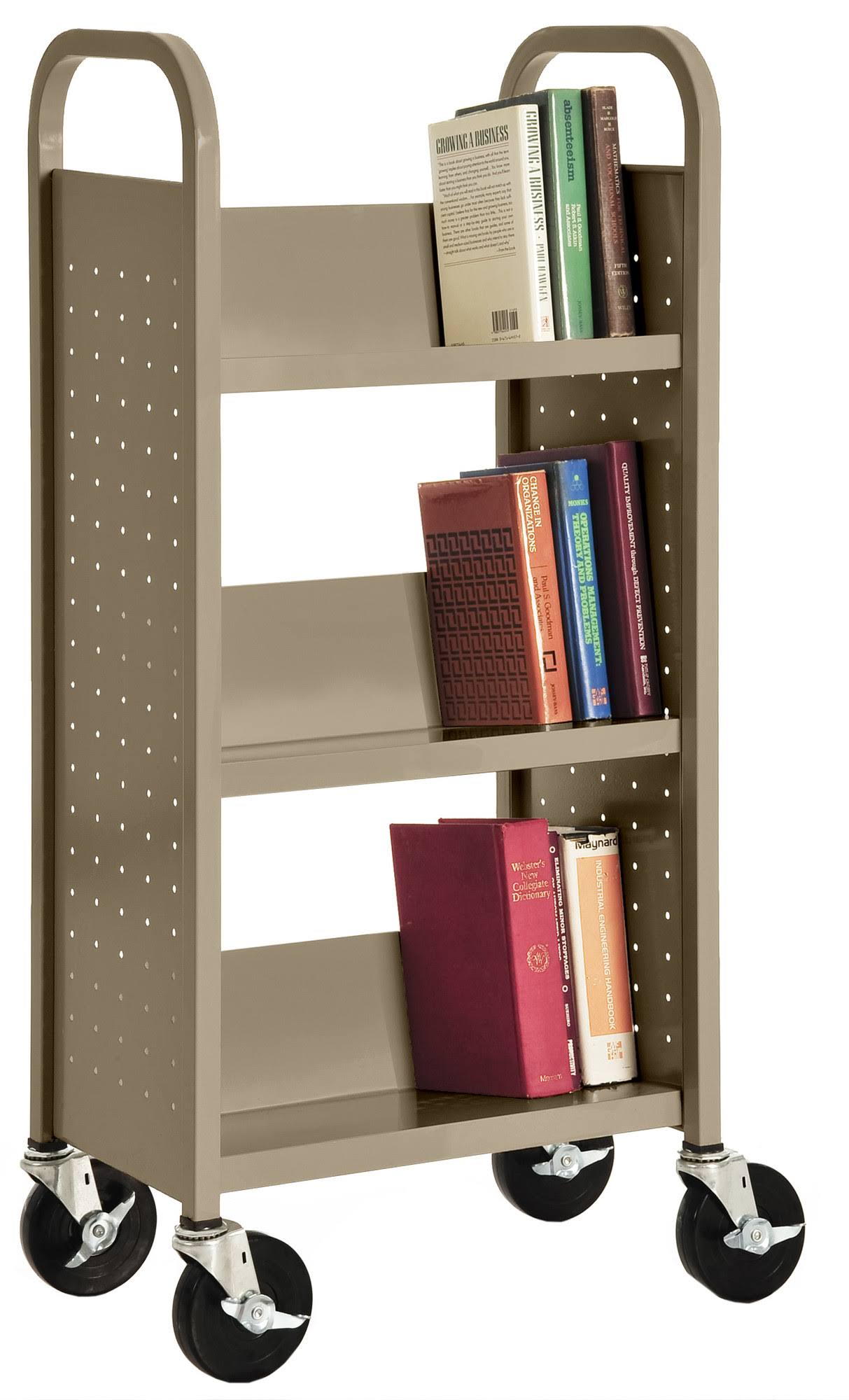 Sandusky SlopedShelf Book Cart Color Tropic Sand itusts