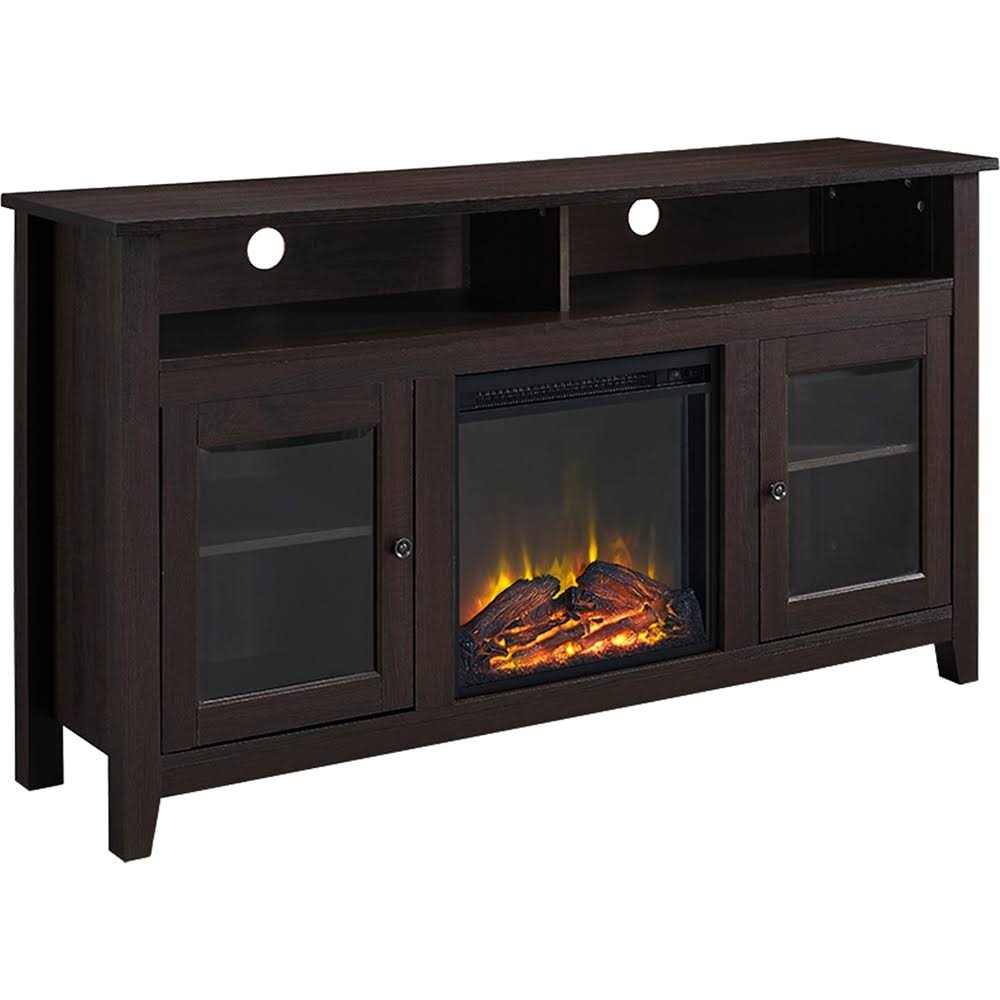 Walker Edison TV Stand with Electric Fireplace for Most FlatPanel TVs