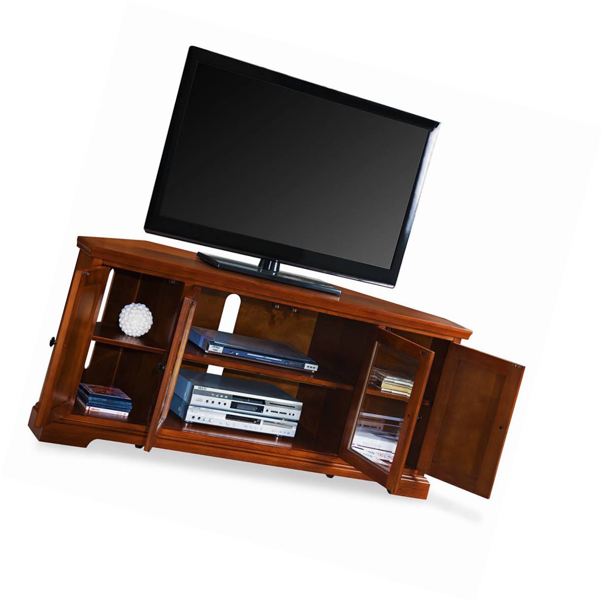 Leick Riley Holliday 60 in. Corner TV Stand Westwood Cherry itusts