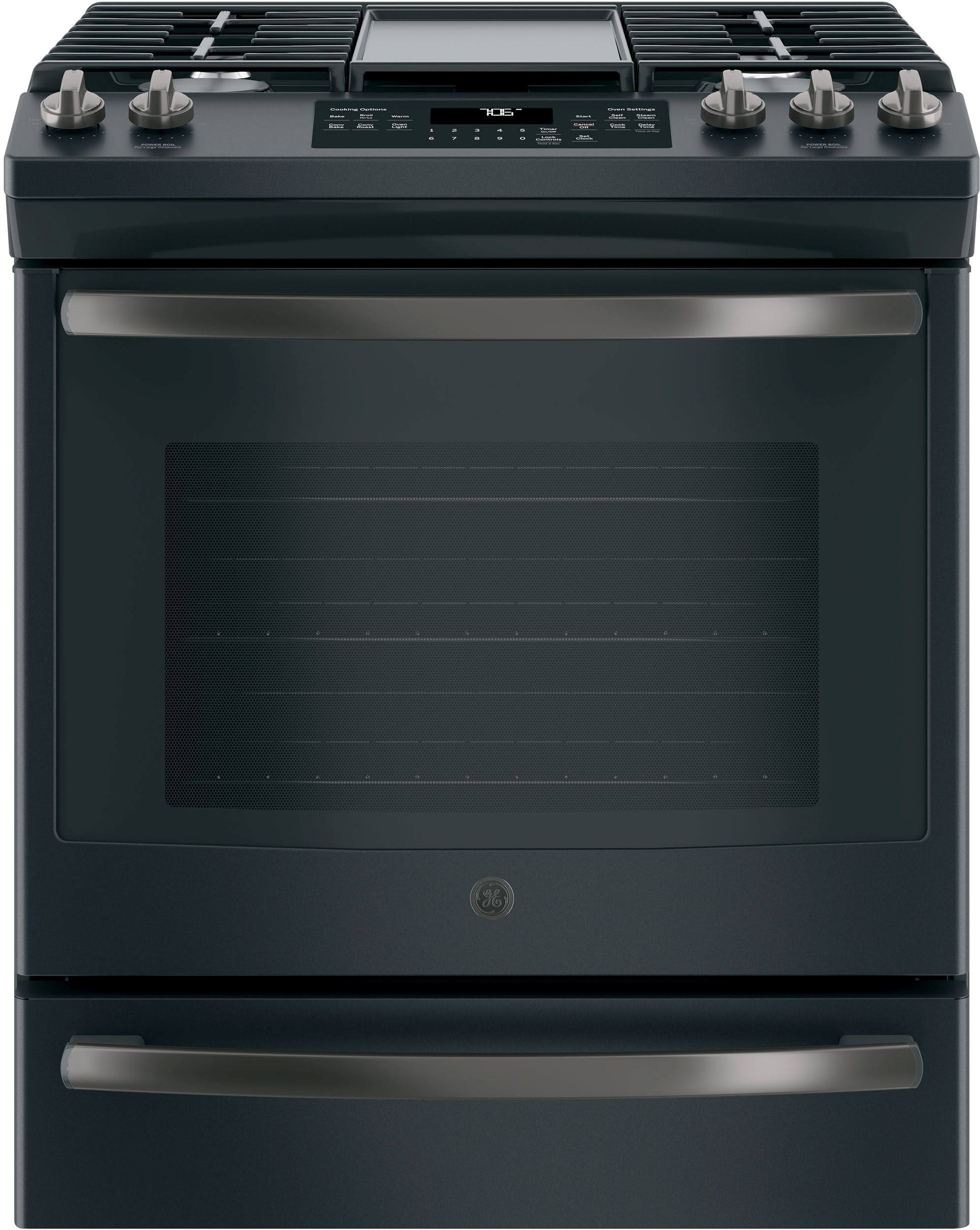 GE JGS760FELDS 30" Slidein Convection Gas Range Black Slate itusts