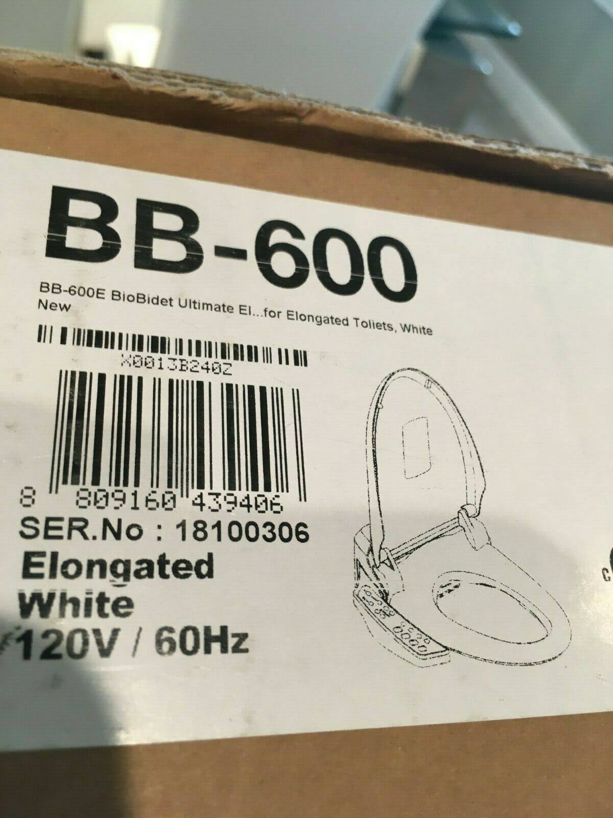 Bio Bidet Ultimate BB600 Electric Bidet Seat for Elongated Toilets