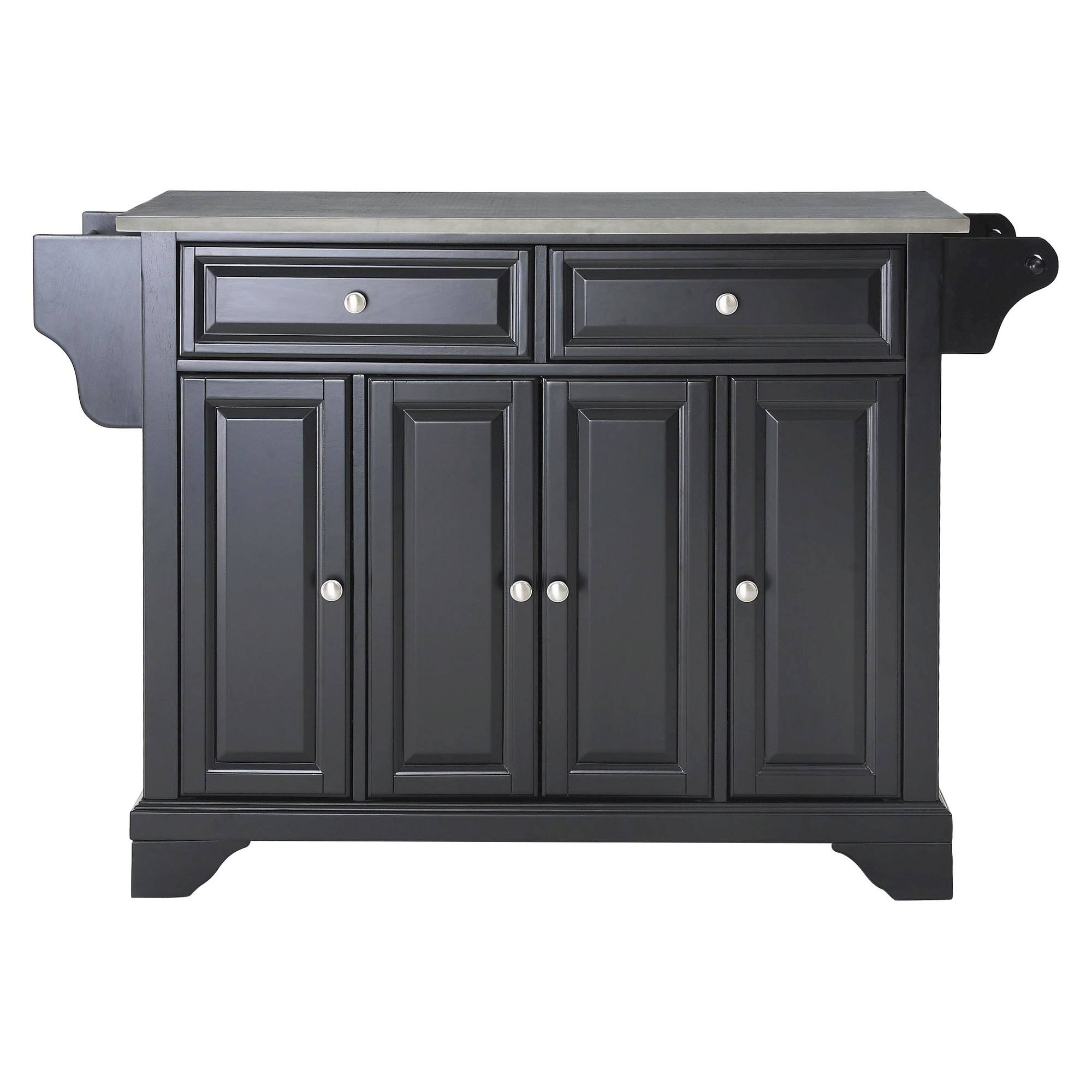 Crosley Lafayette Stainless Steel Top Kitchen Island Black itusts