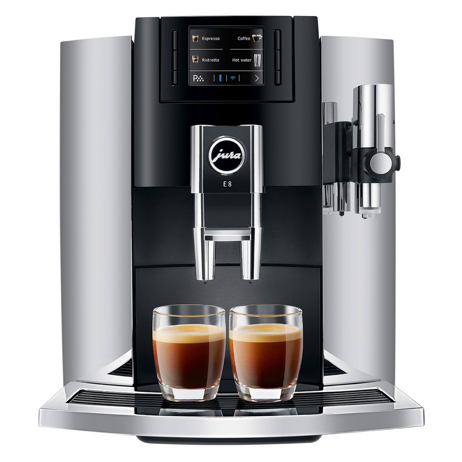 Jura E8 Chrome Automatic Coffee Machine itusts
