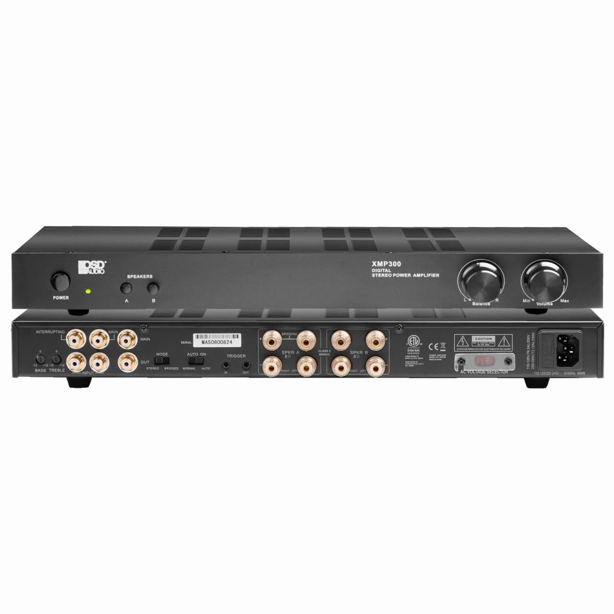 OSD Audio 150W Class D Stereo Power Amplifier – 2 Channel A/B Switch